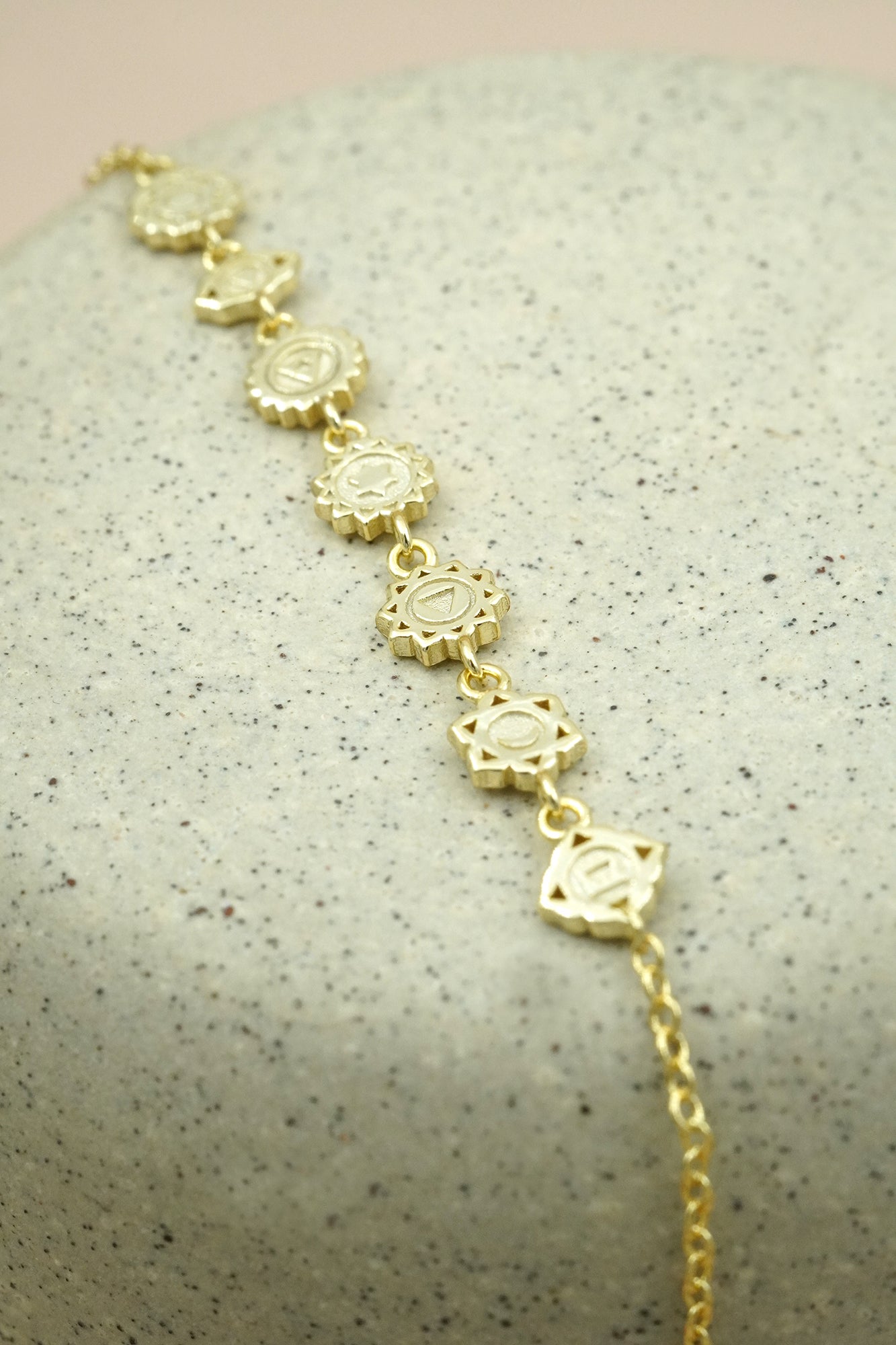 Seven Chakras Bracelet - Gold