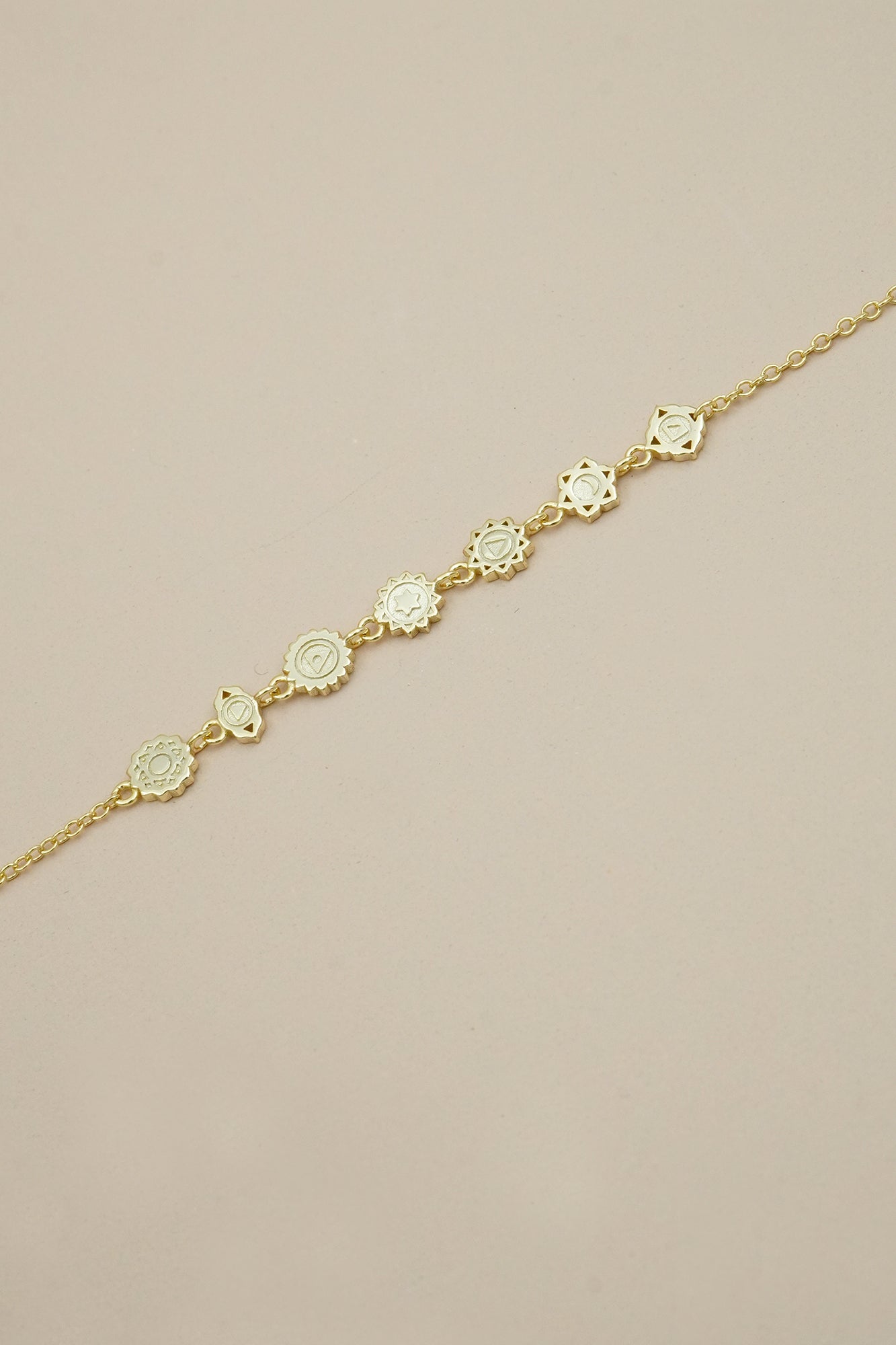 Seven Chakras Bracelet - Gold