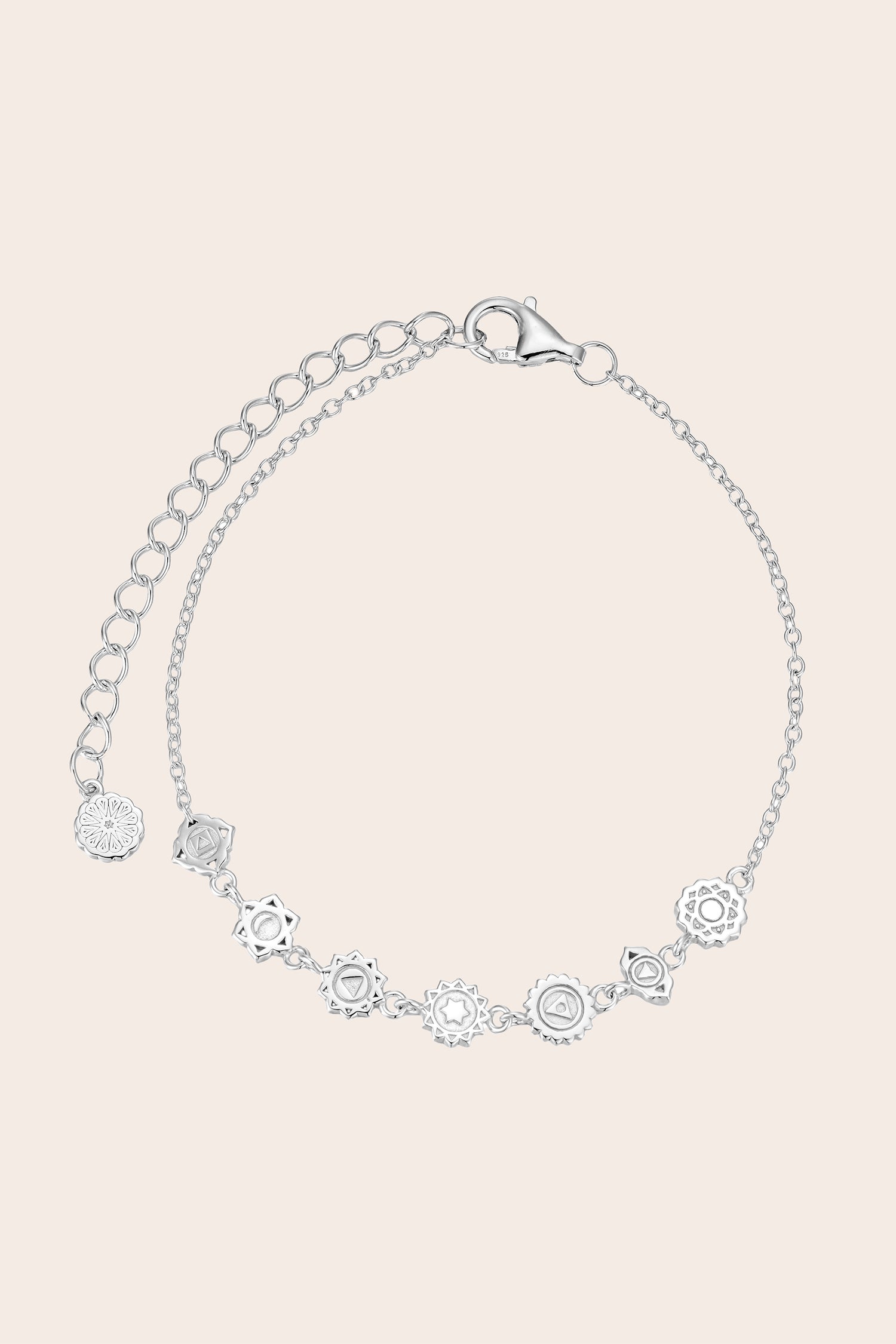 Seven Chakras Bracelet - Silver