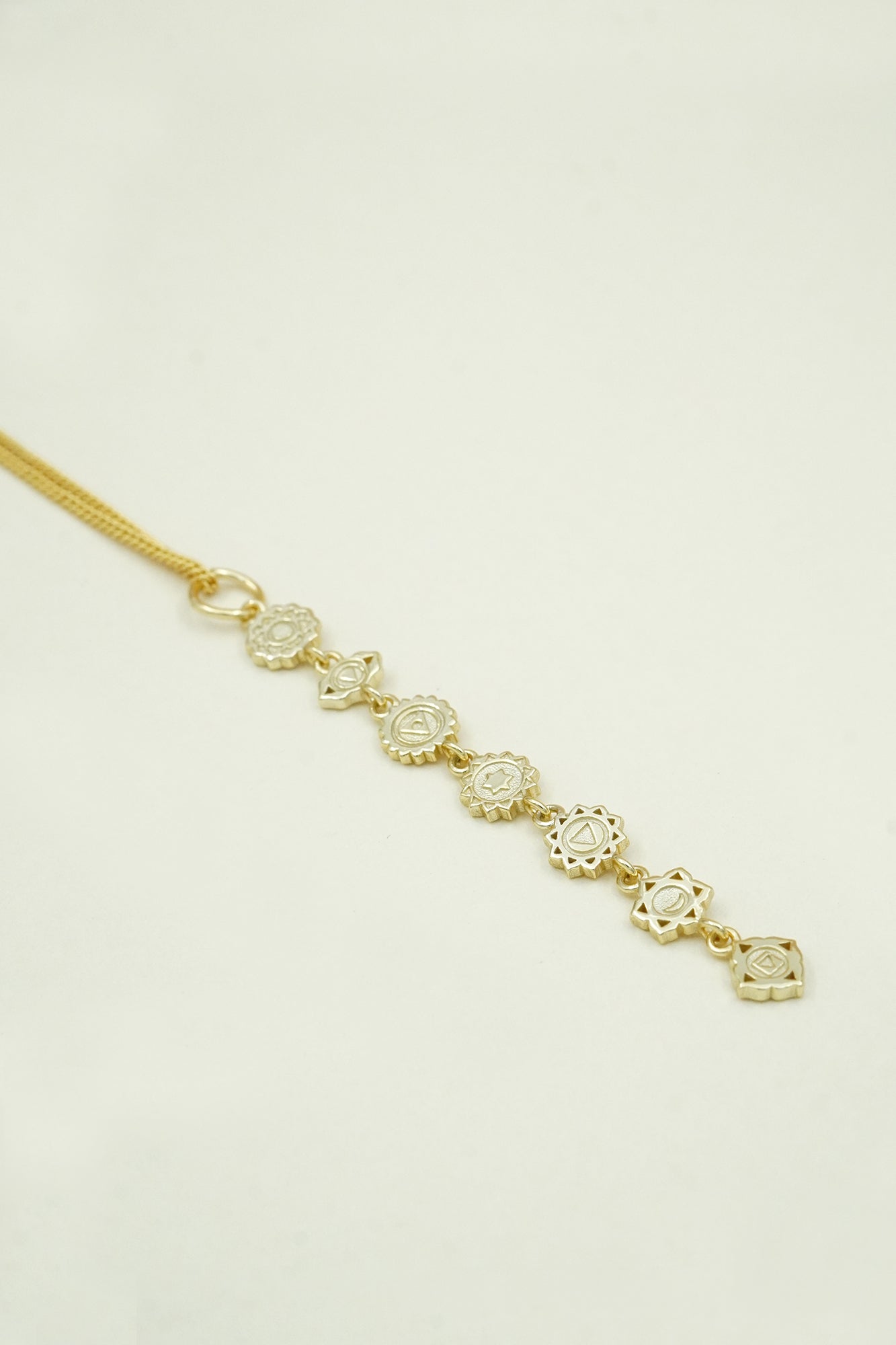 Seven Chakras Necklace Gold
