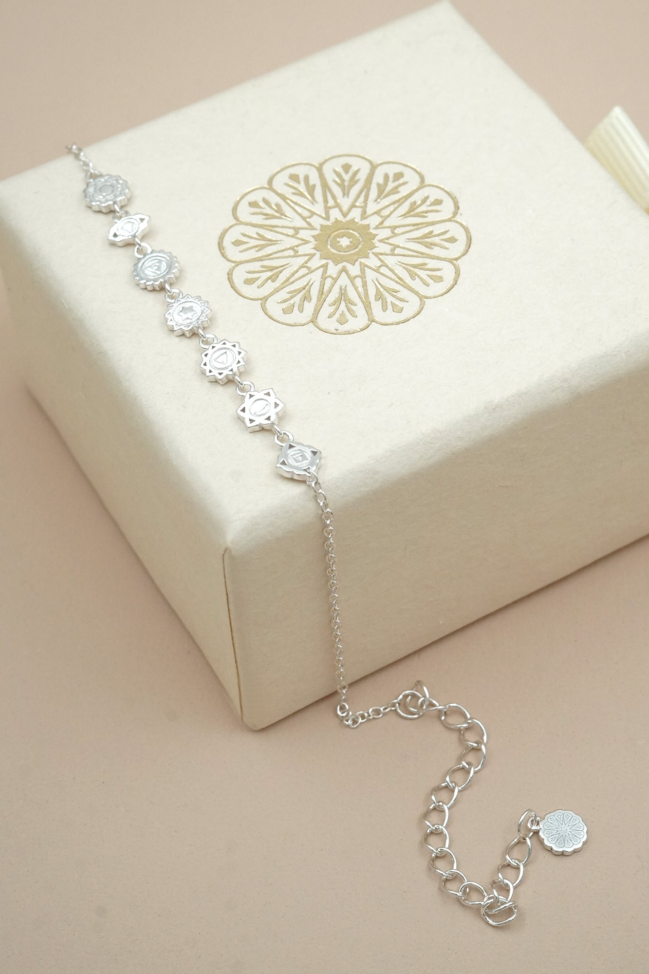 Seven Chakras Bracelet - Silver