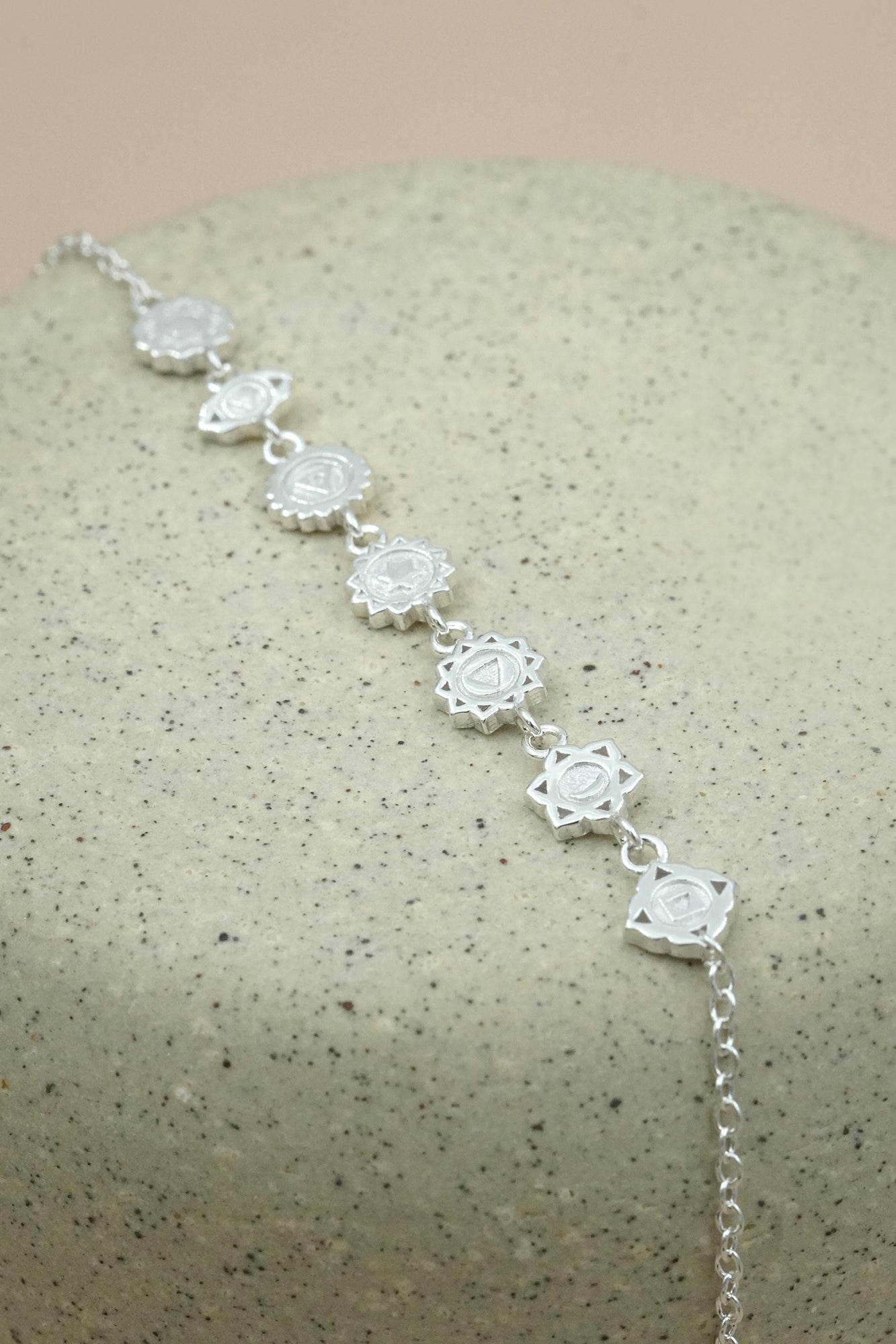 Seven Chakras Bracelet - Silver