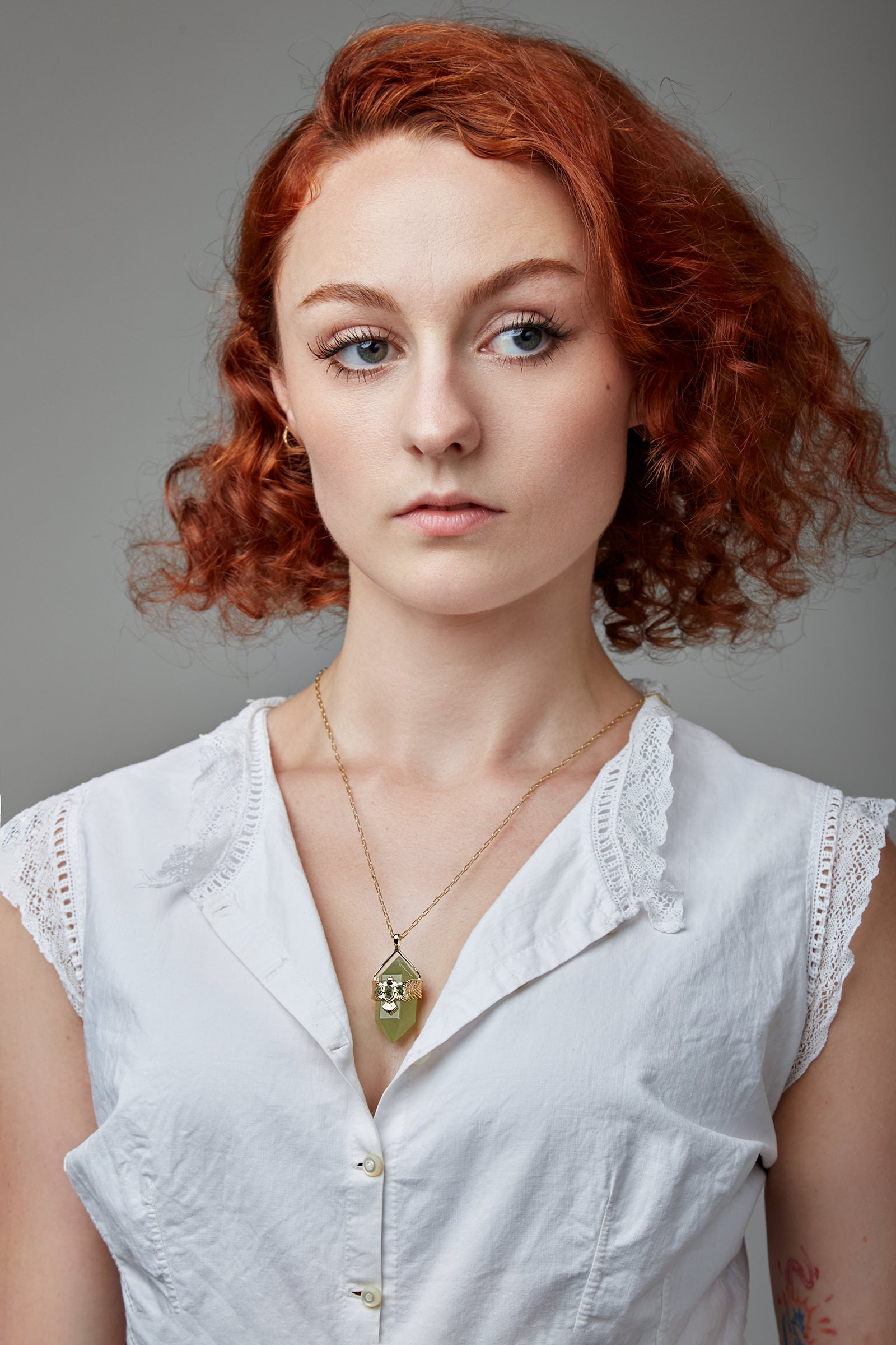 Jade Soar Necklace - Gold