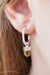 yellow citrine abundance crystal hoop earrings