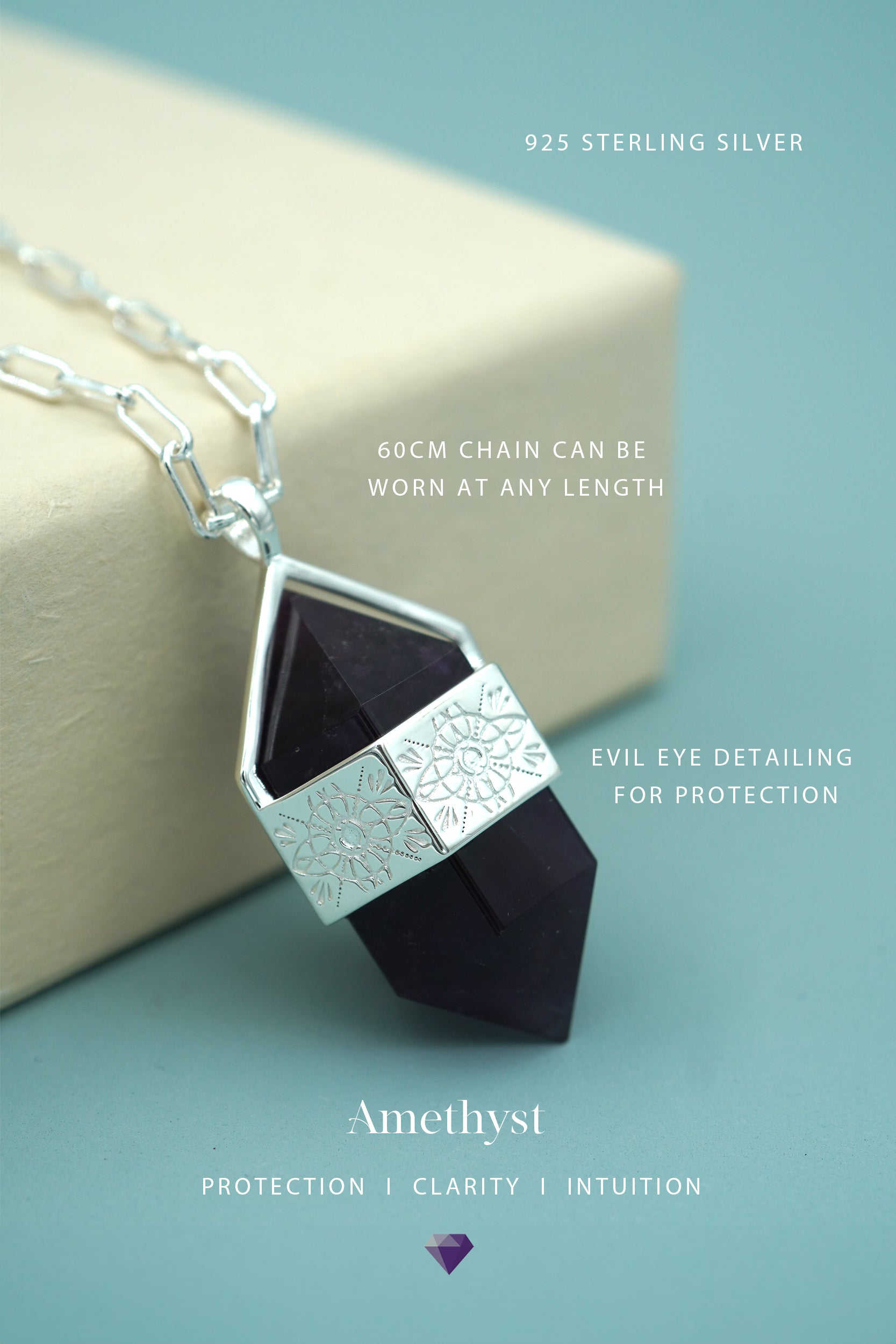 Forever Protected Amethyst Necklace - Silver
