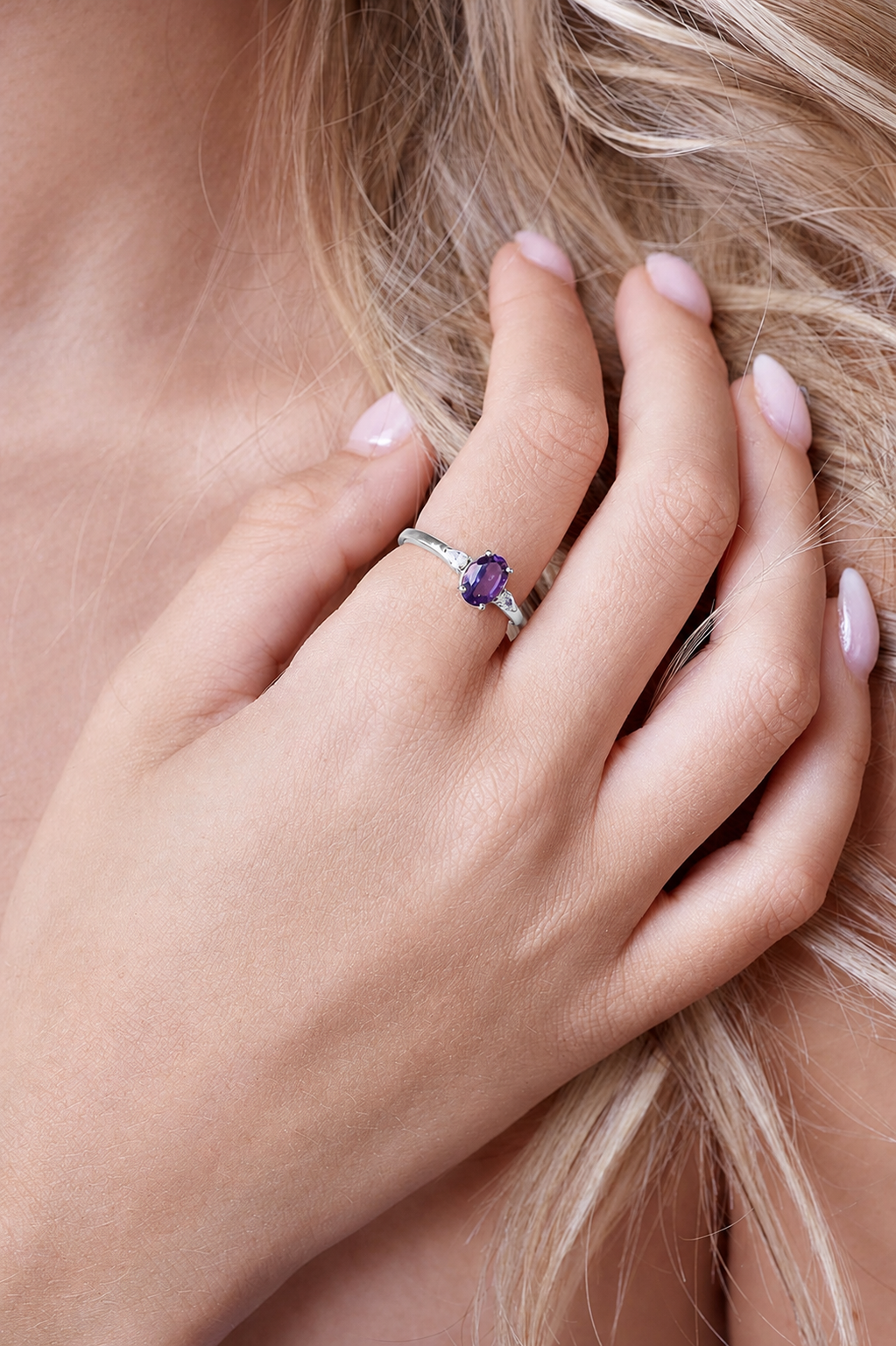 February Birthstone Ring - Silver