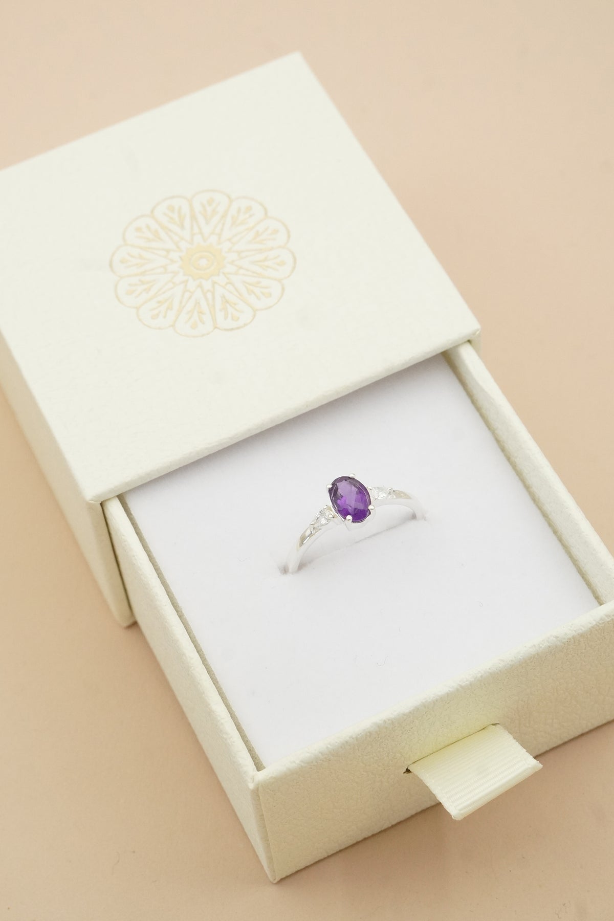February Birthstone Ring - Silver
