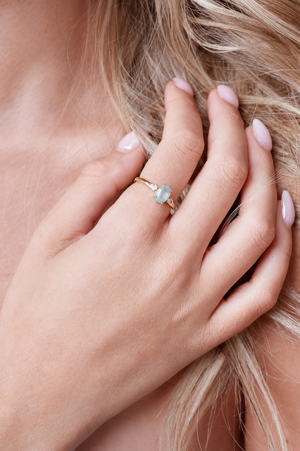 March Birthstone Ring - Gold