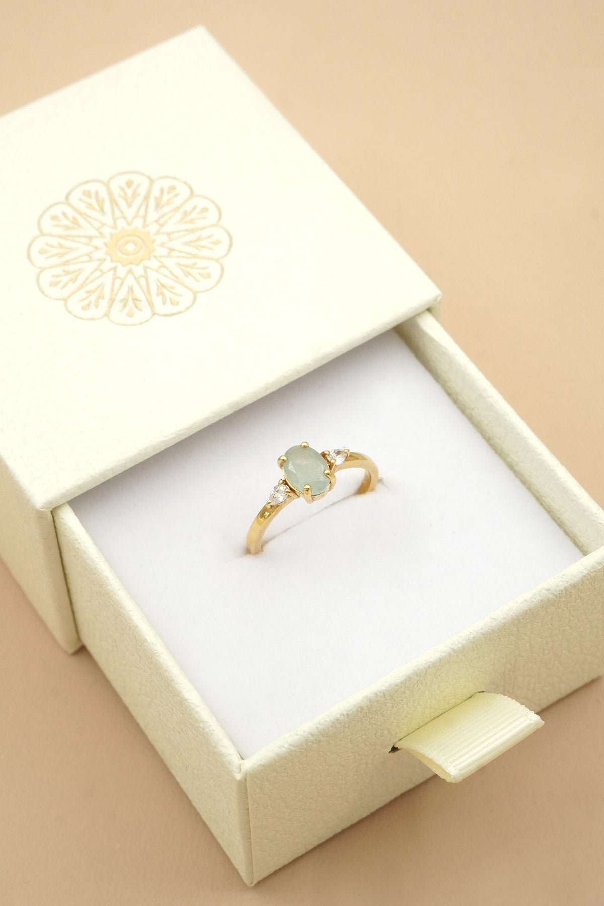 March Birthstone Ring - Gold