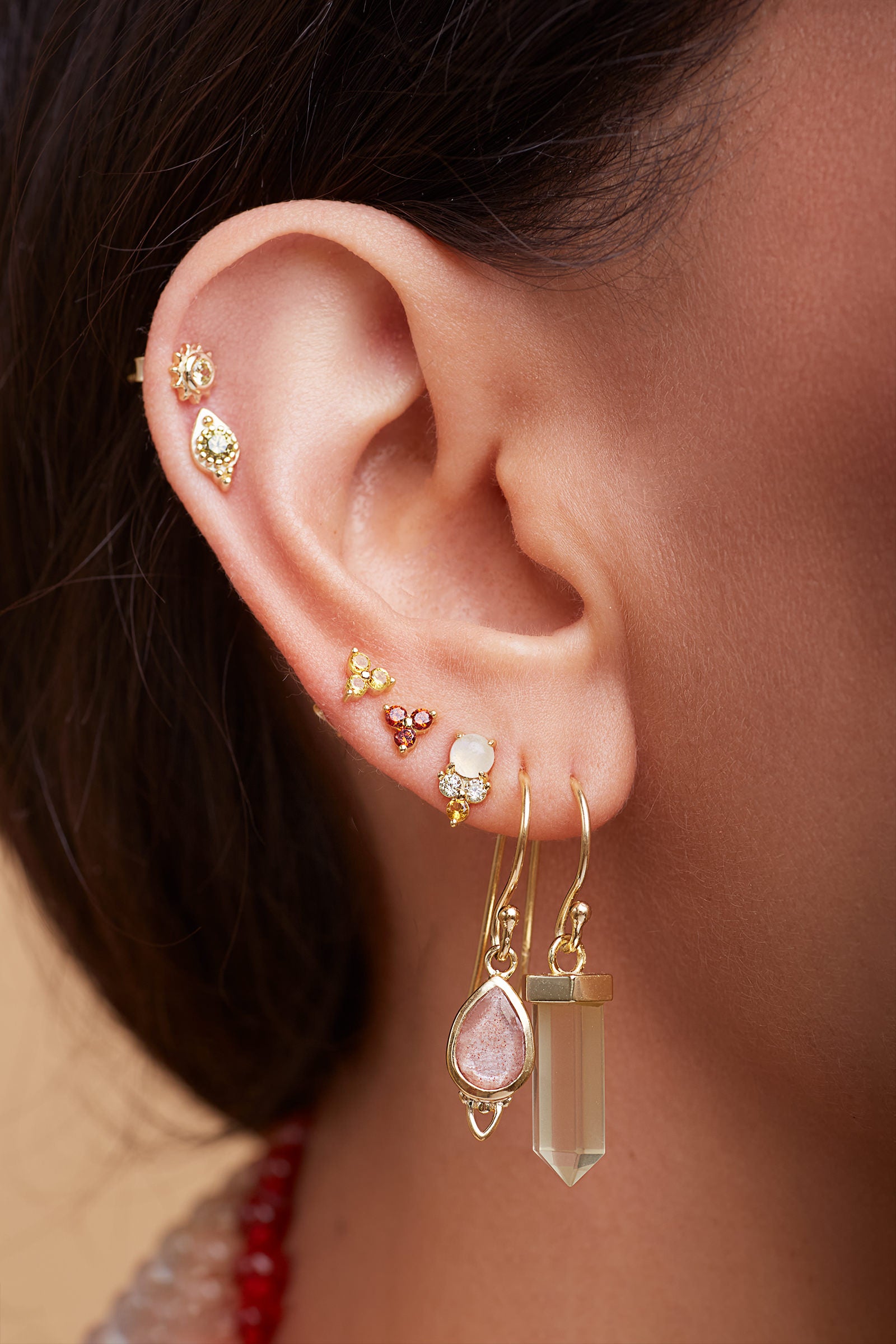 Birthstone Studs Set of 3 - Silver