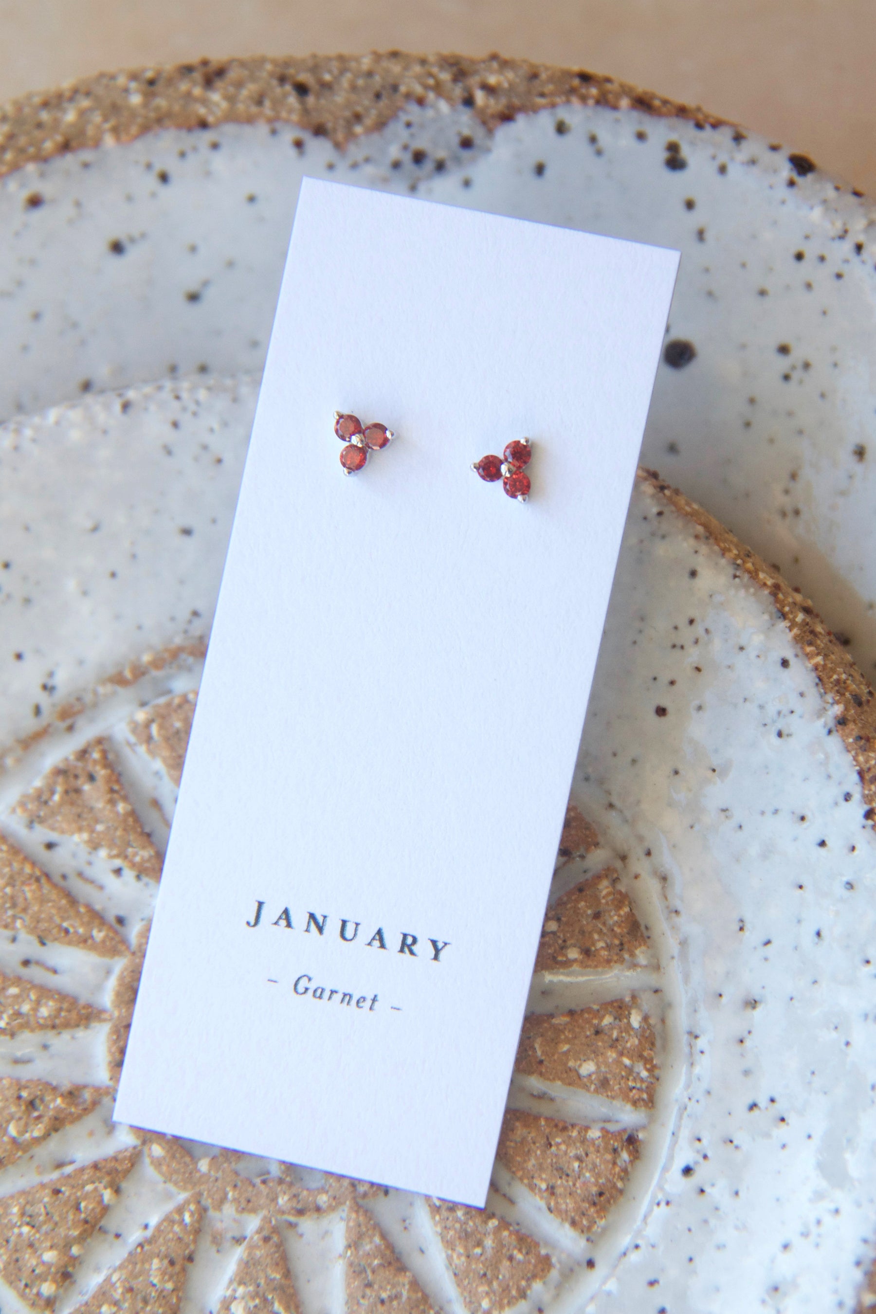 Birthstone Studs Set of 3 - Silver