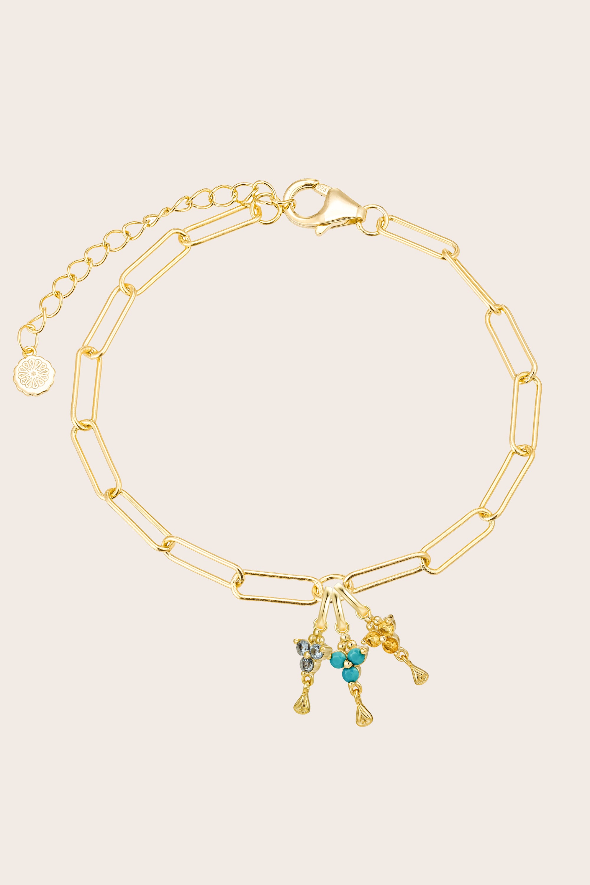 Custom Birthstone Bracelet - Gold