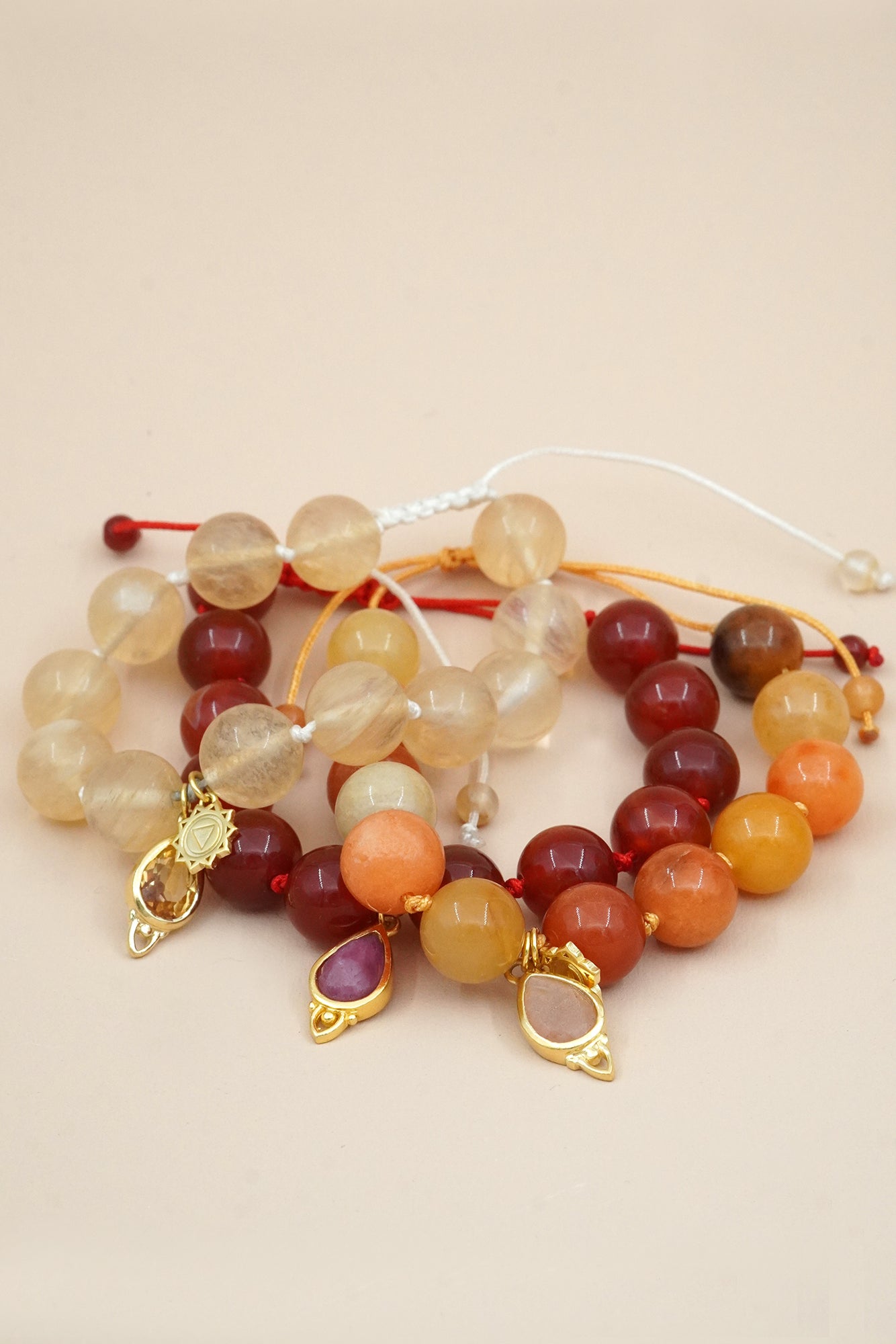 Sacral Chakra Mala Bracelet - Gold