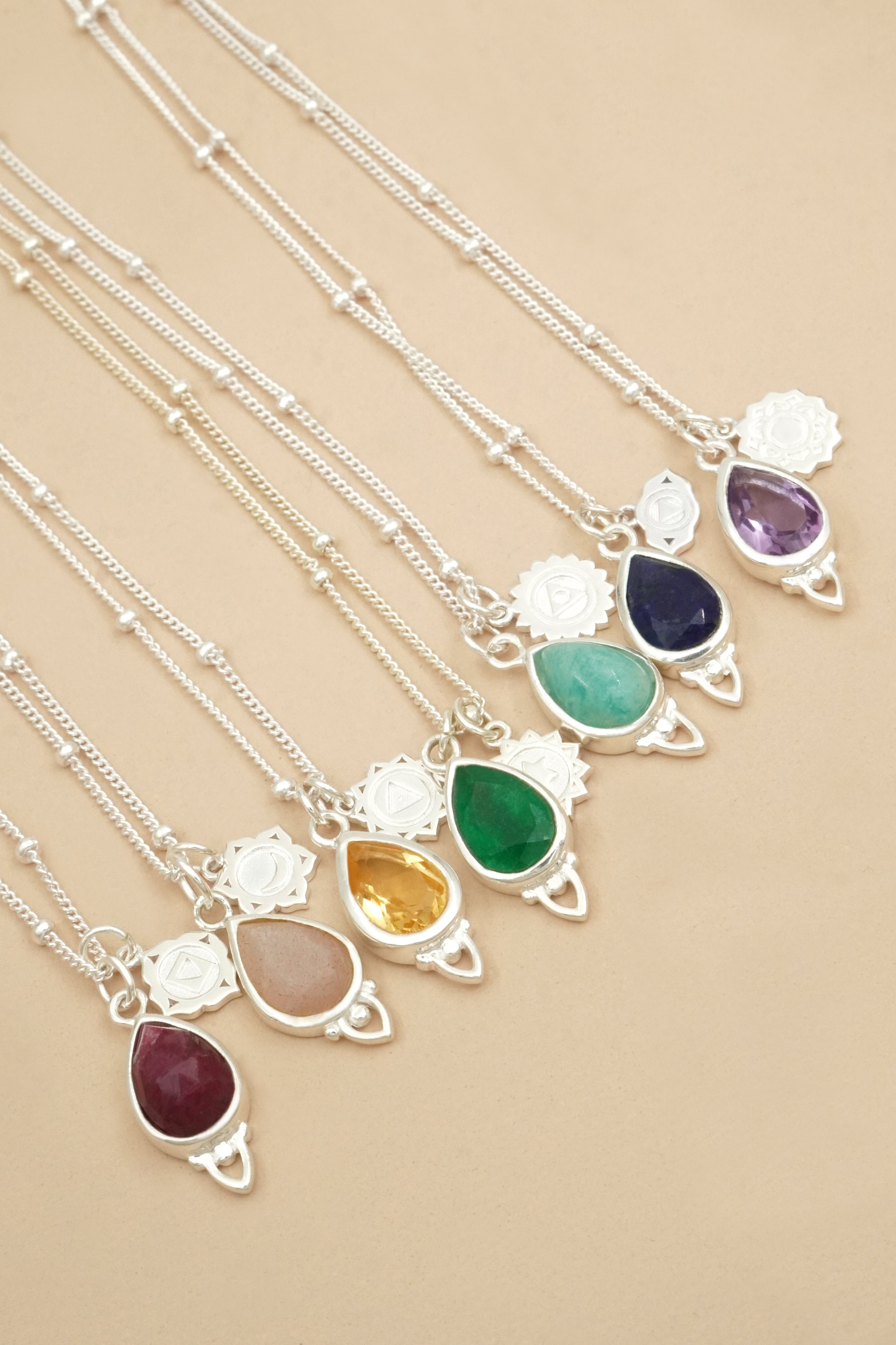 Heart Chakra Necklace Silver