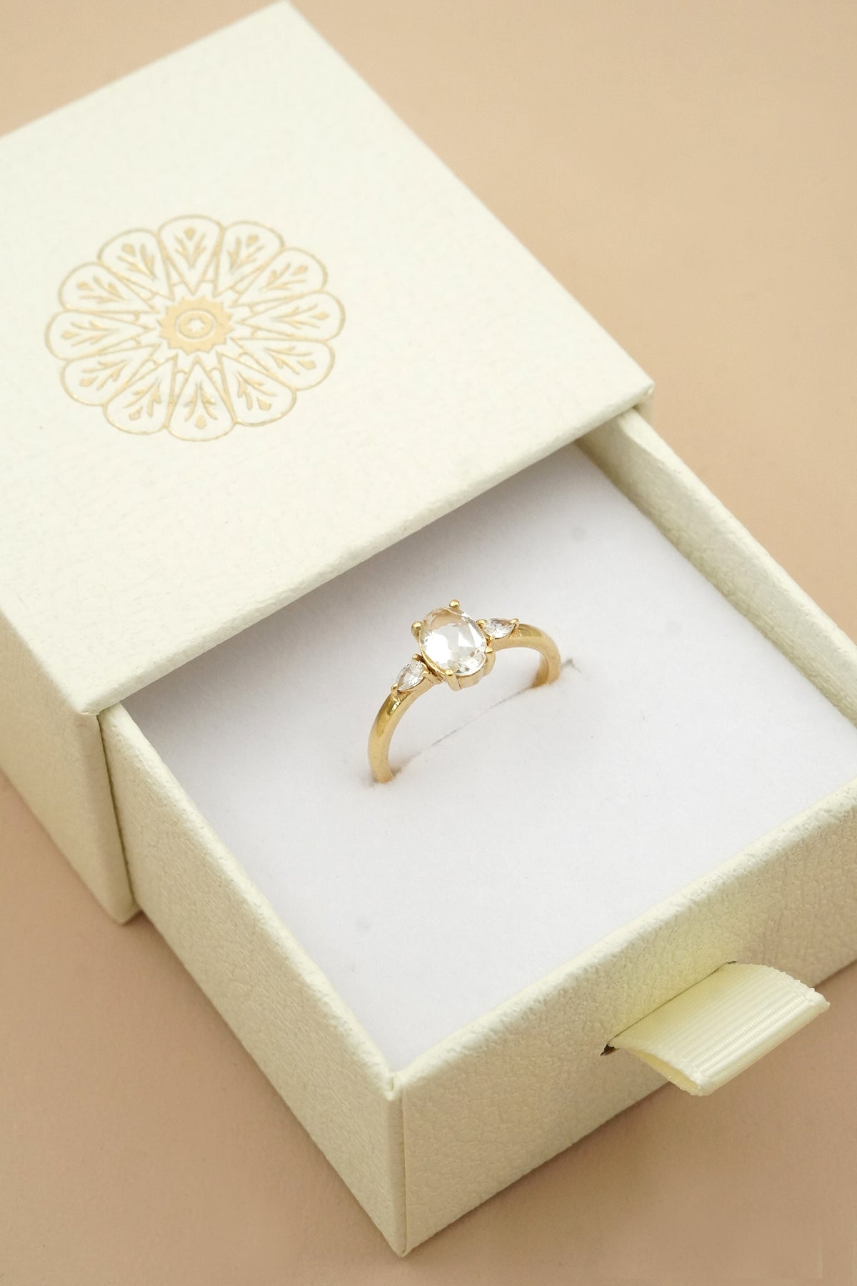 April Birthstone Ring - Gold