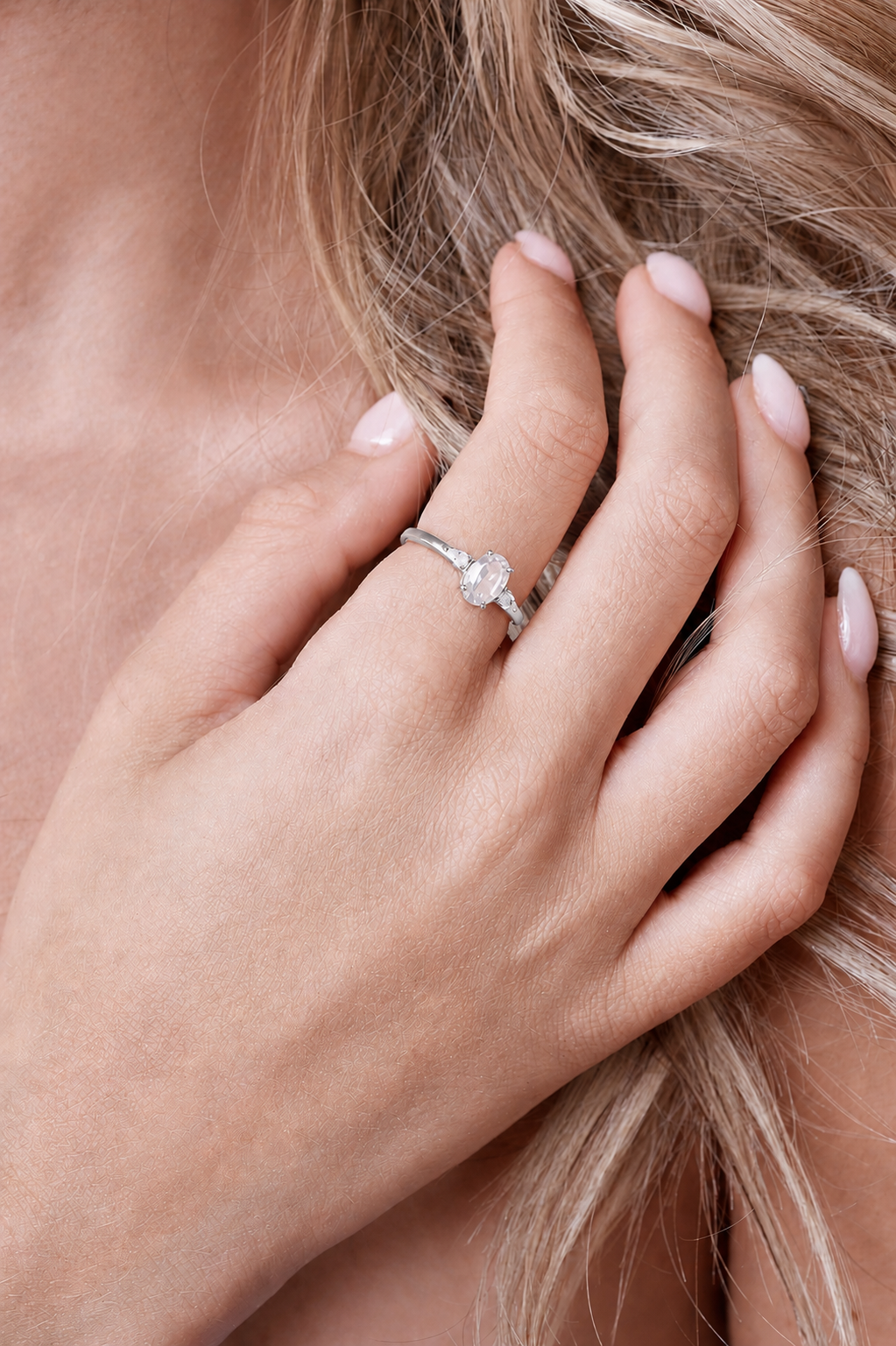 April Birthstone Ring - Silver