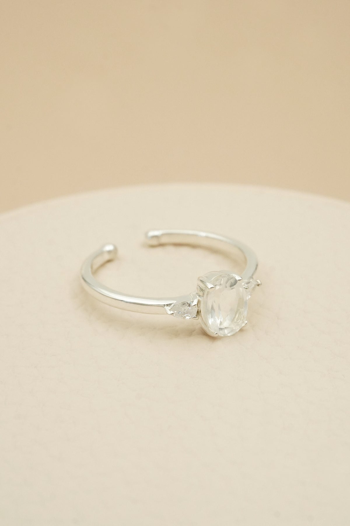 April Birthstone Ring - Silver