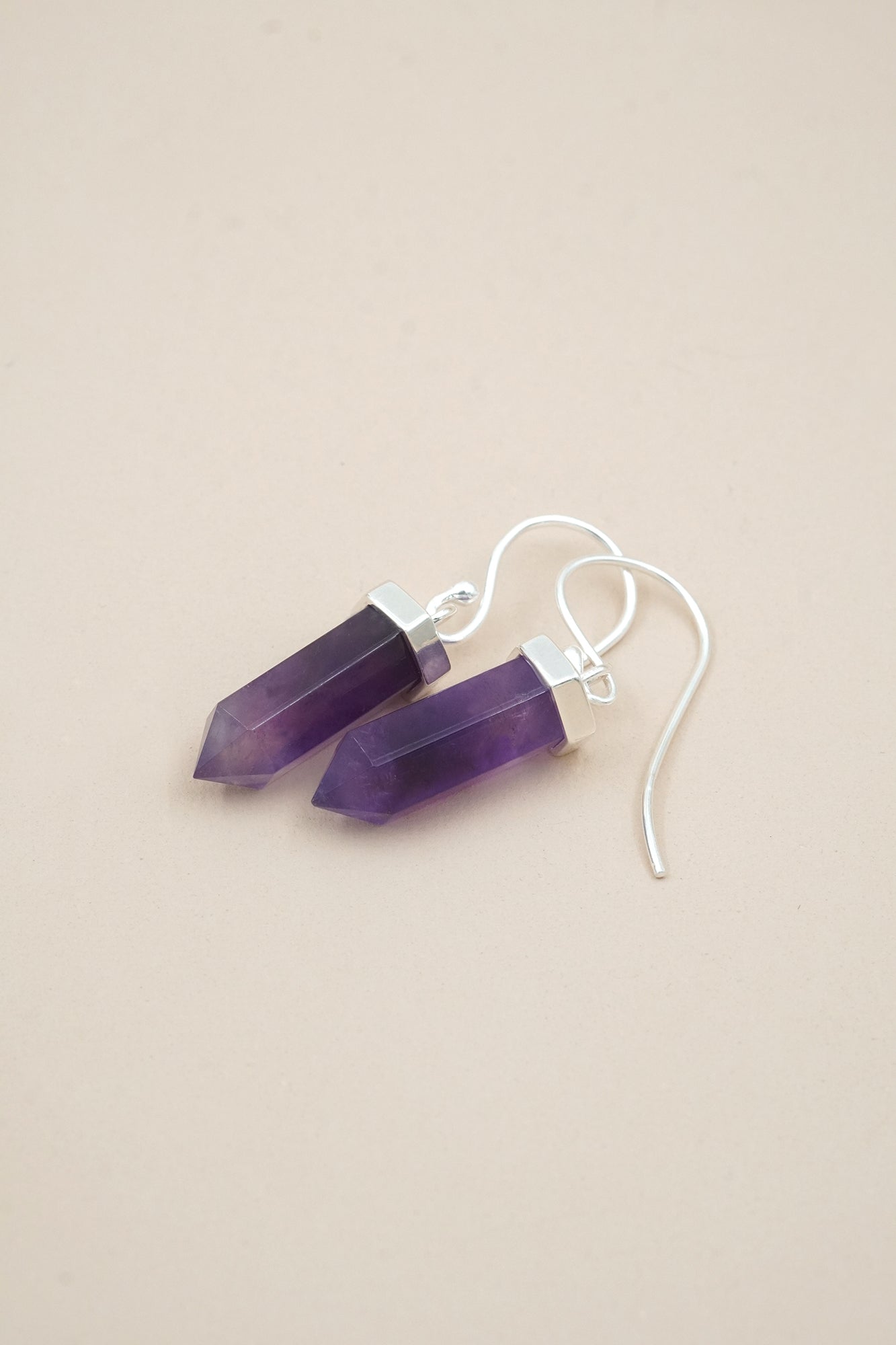 Amethyst Divine Clarity Earrings - Silver