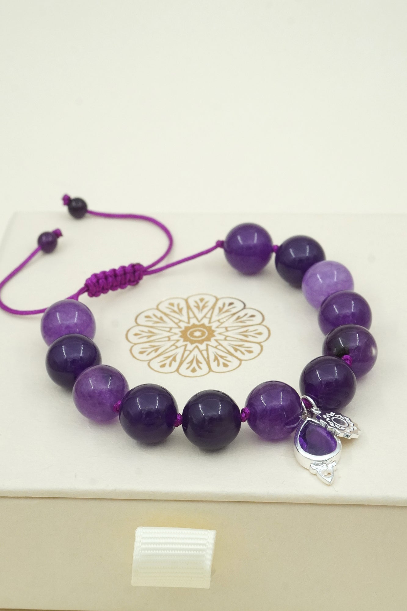Crown Chakra Mala Bracelet - Silver