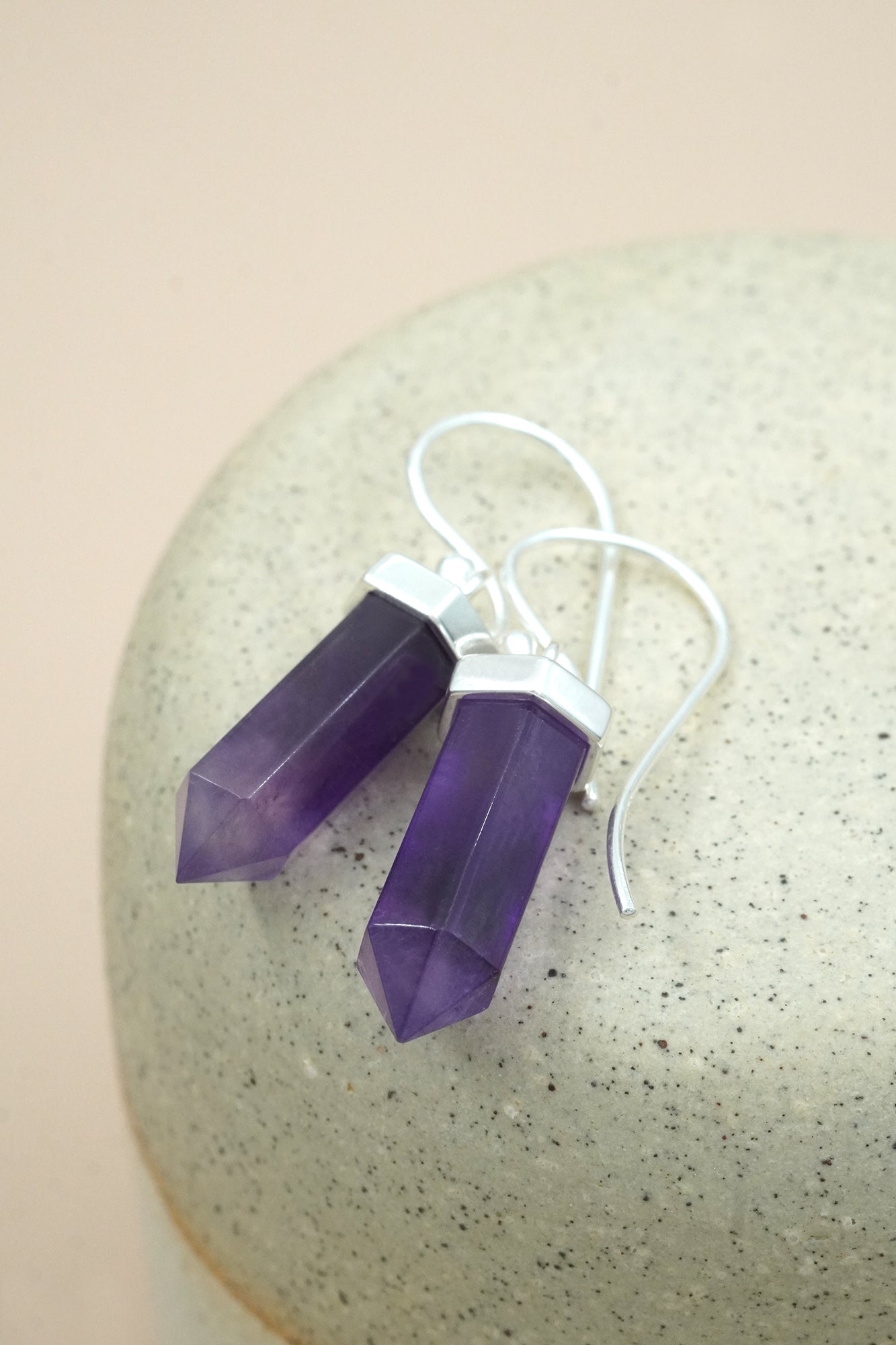 Amethyst Divine Clarity Earrings - Silver