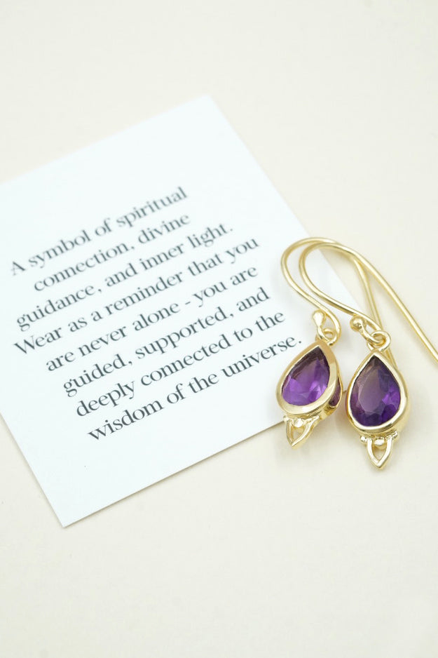 Crown Chakra Earrings Gold