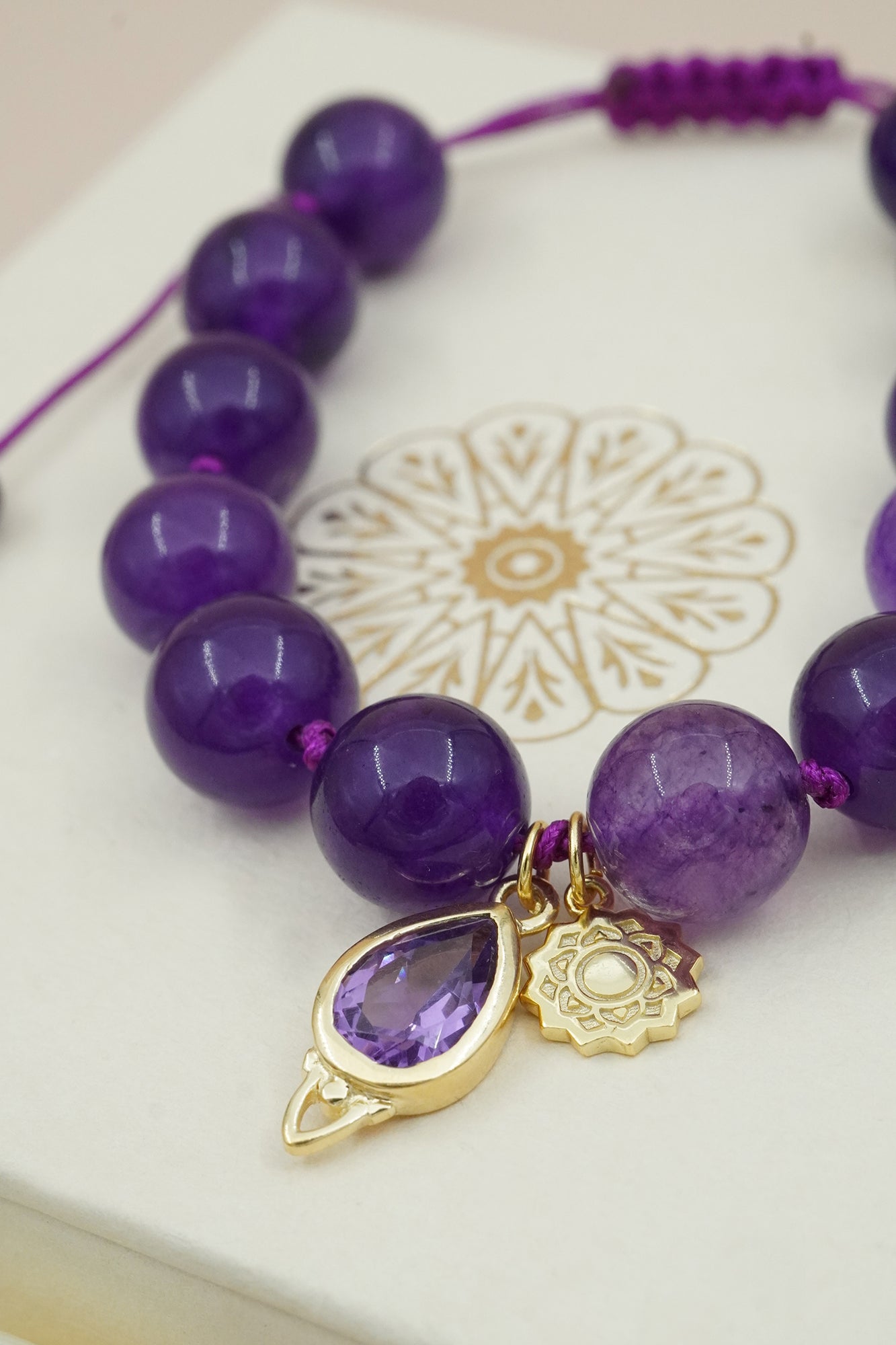 Crown Chakra Mala Bracelet - Gold