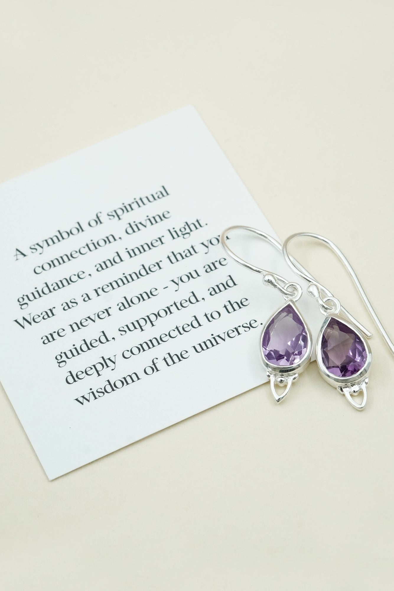 Crown Chakra Earrings Silver