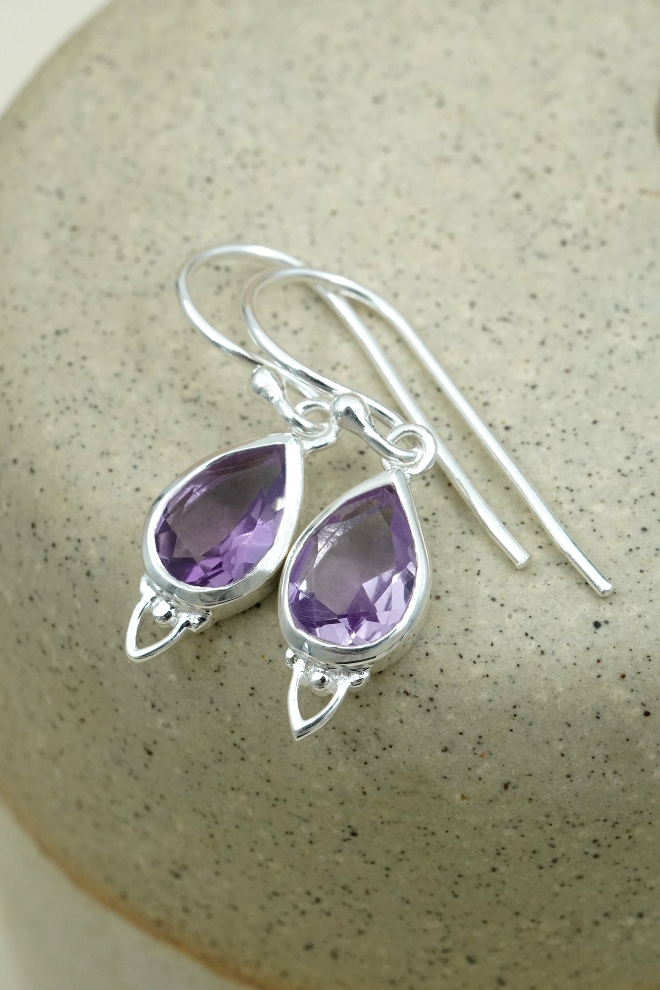 Crown Chakra Earrings Silver