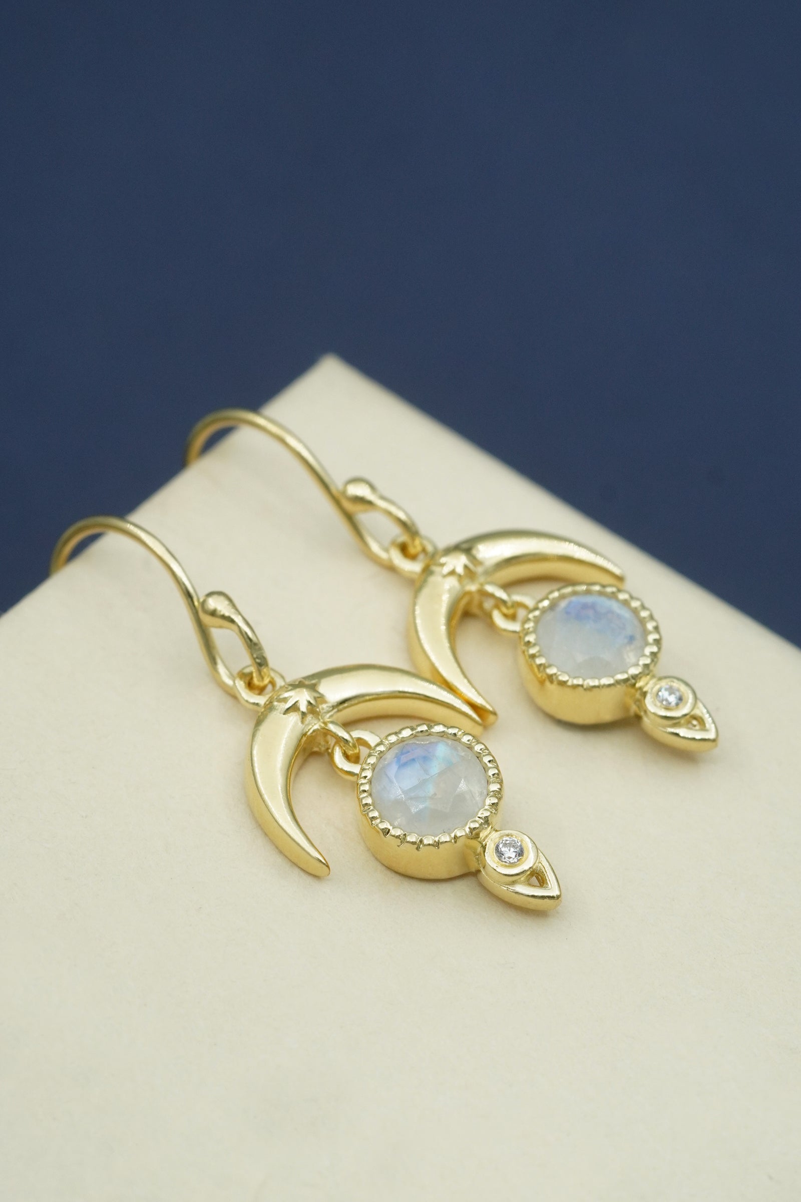 Moonstone Dare to Dream Earrings - Gold