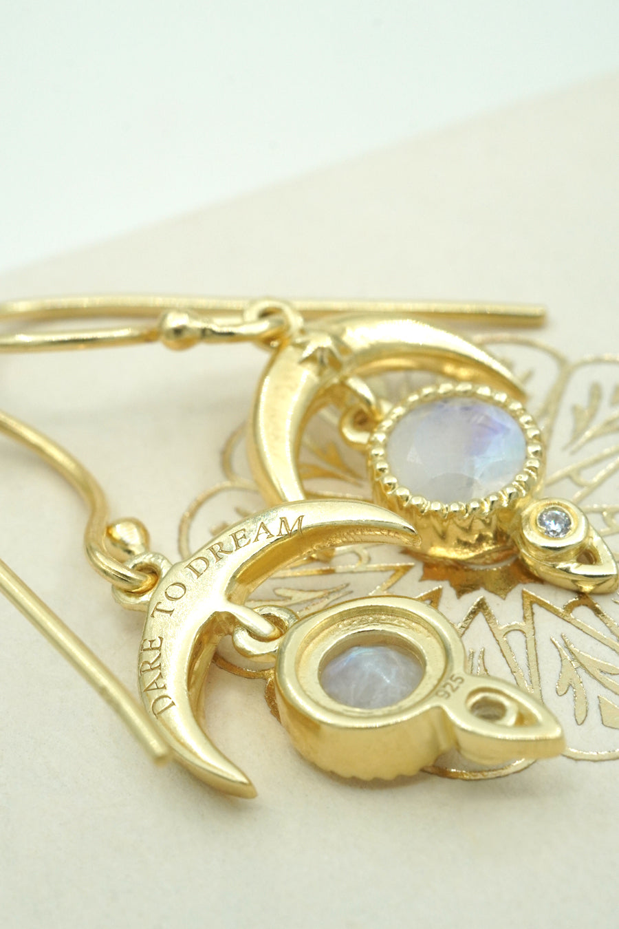 Moonstone Dare to Dream Earrings - Gold