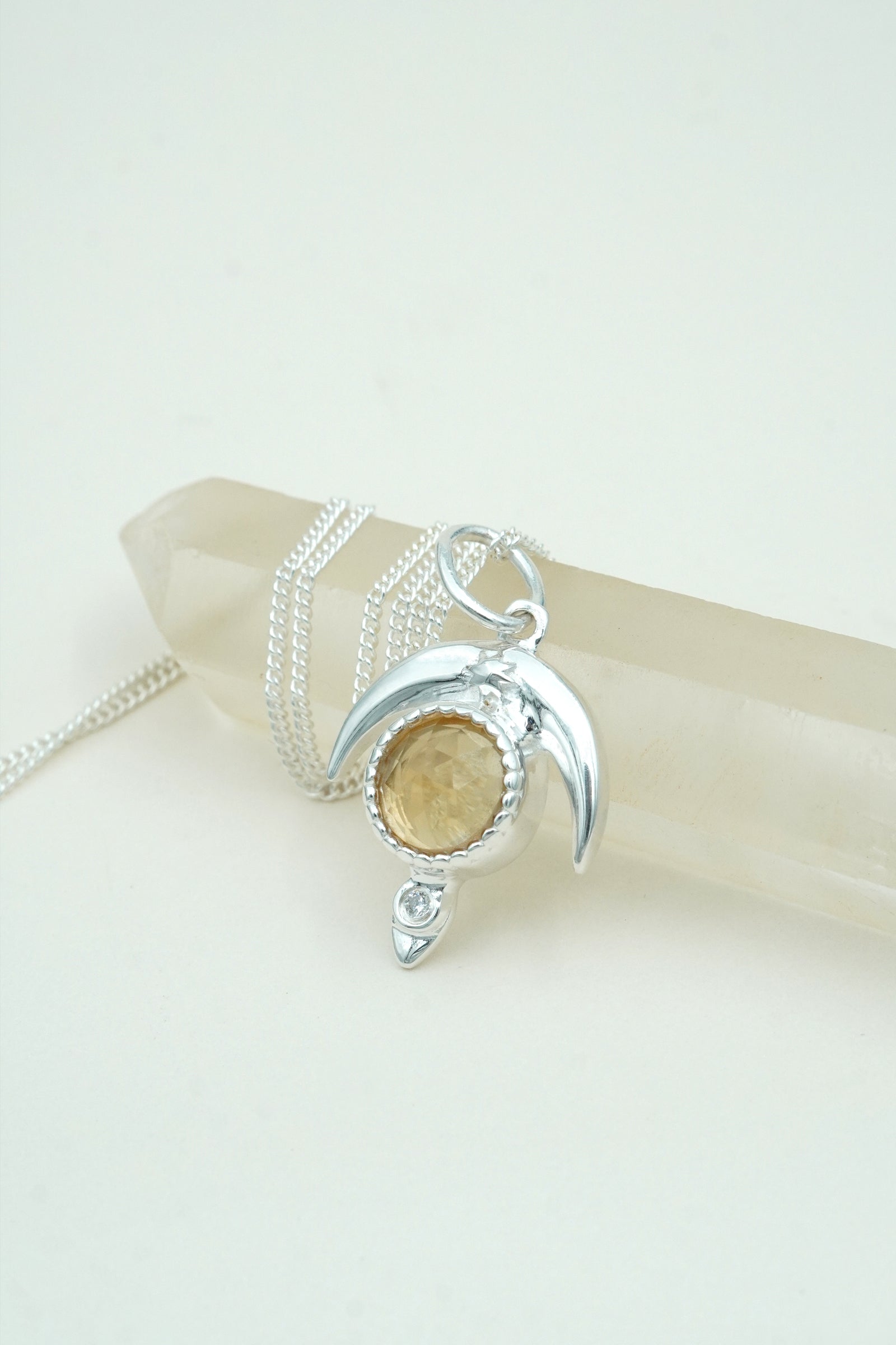 Citrine Dare to Dream Necklace - Silver