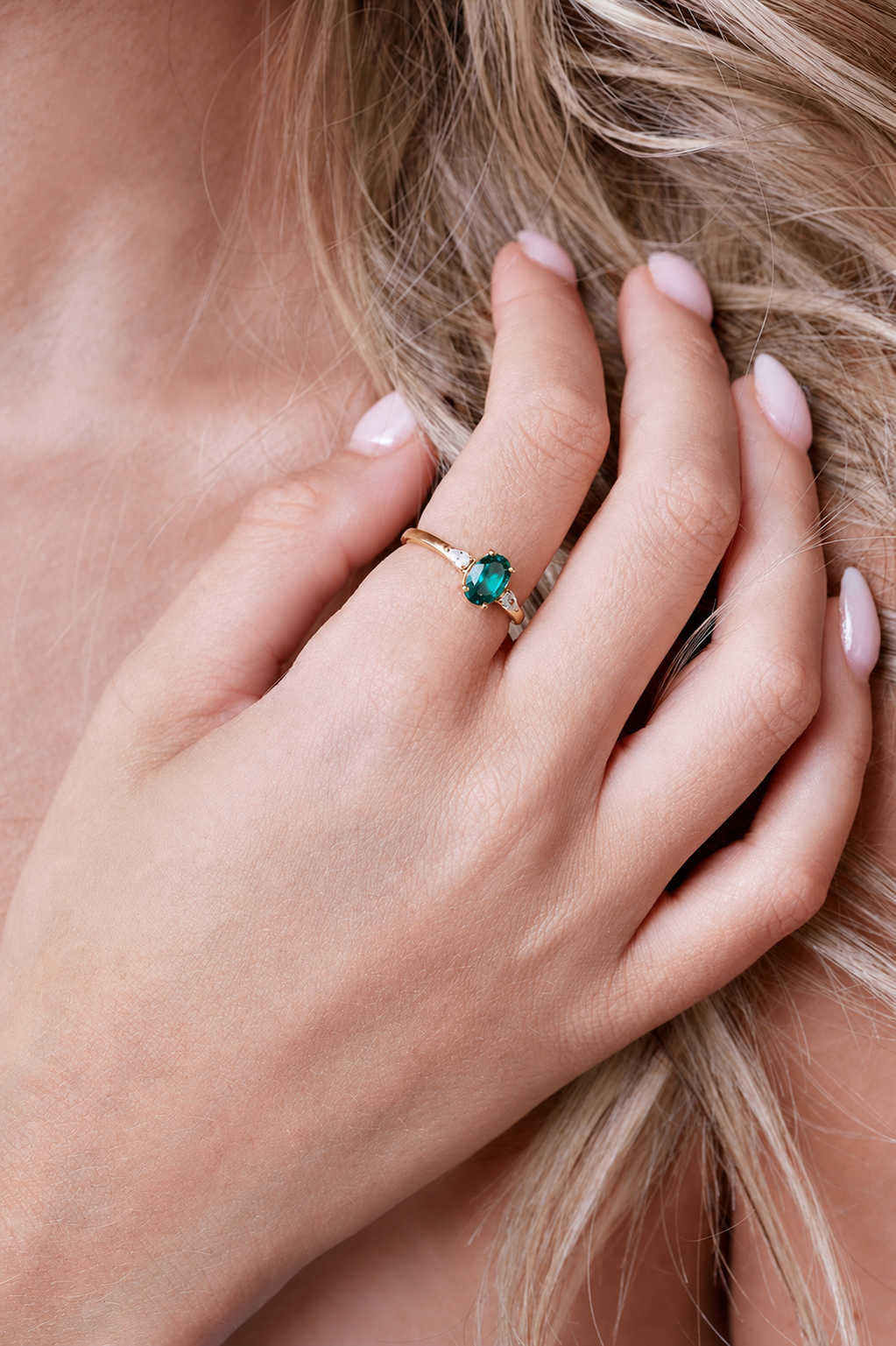 May Birthstone Ring - Gold