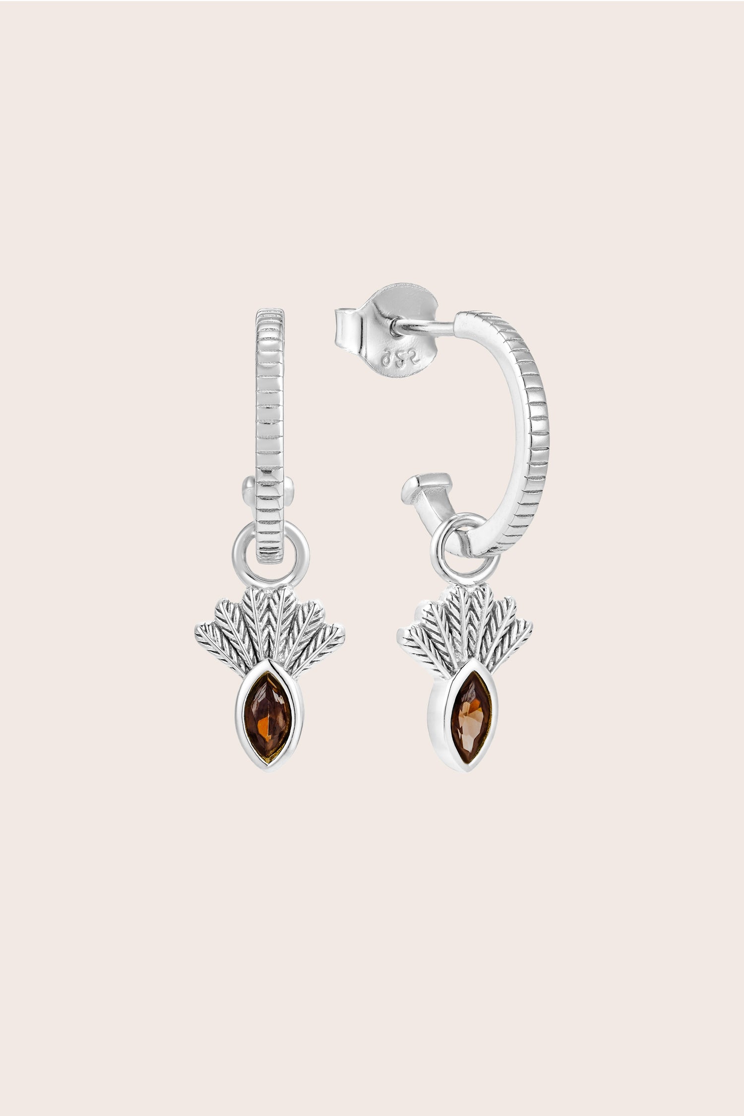 Fantail Messenger Hoops  Brown - Silver