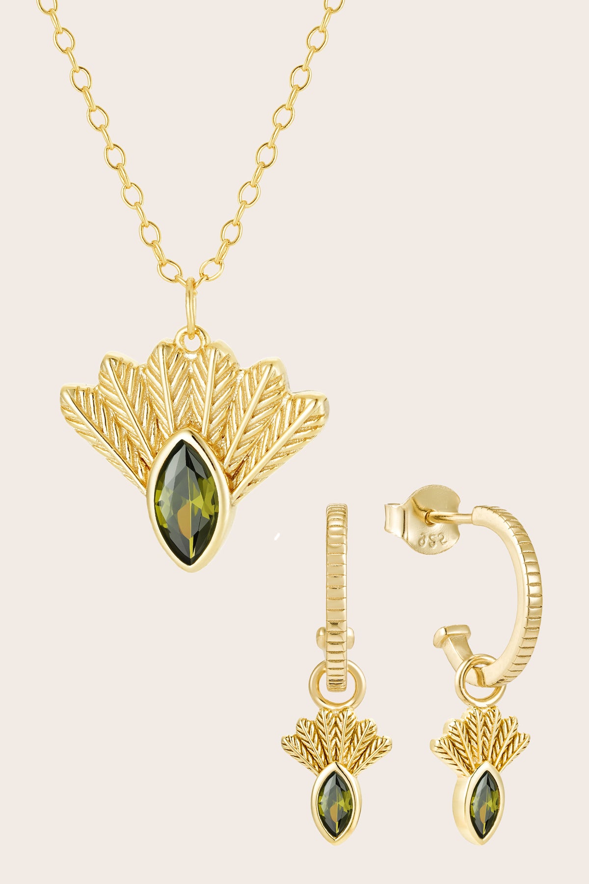 Fantail Gift Set Olive - Gold