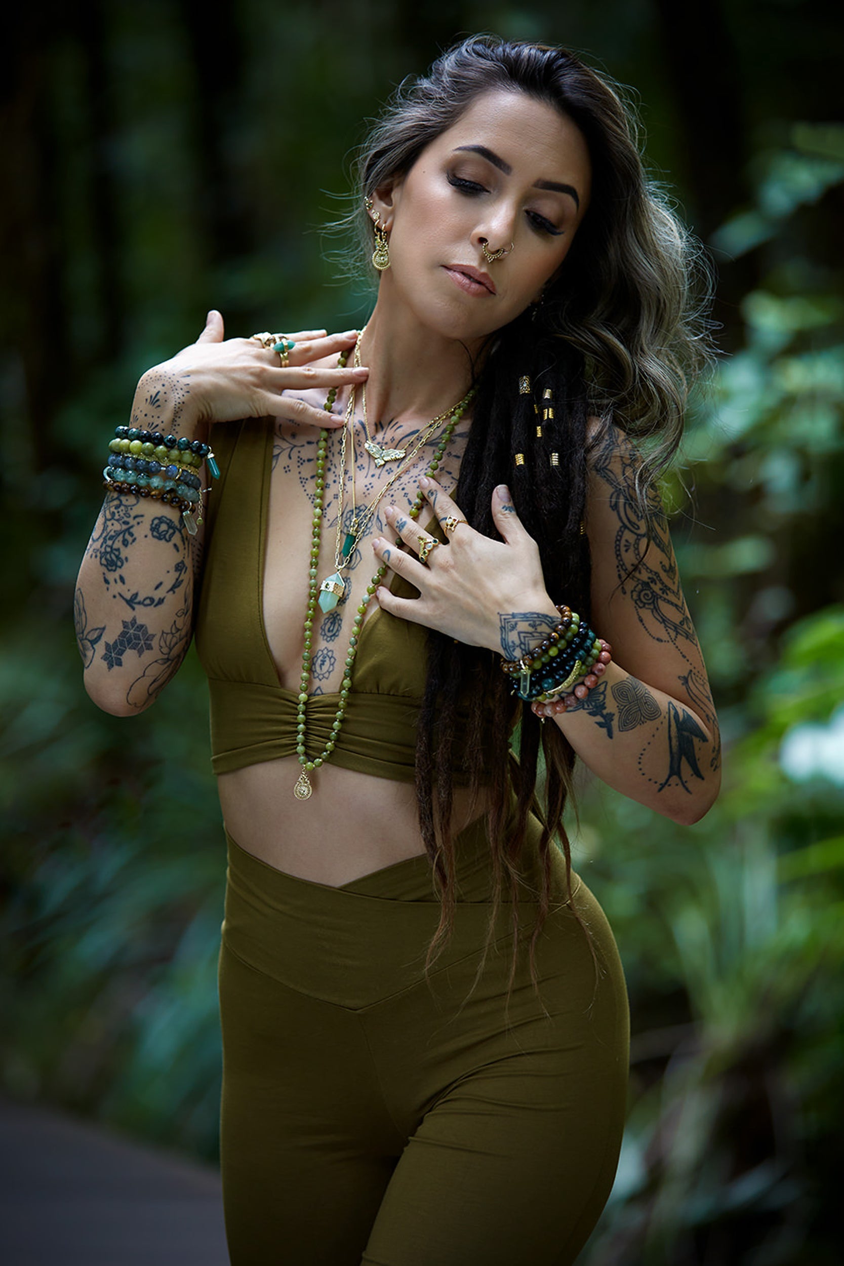 Soar Crystal Necklace White - Gold