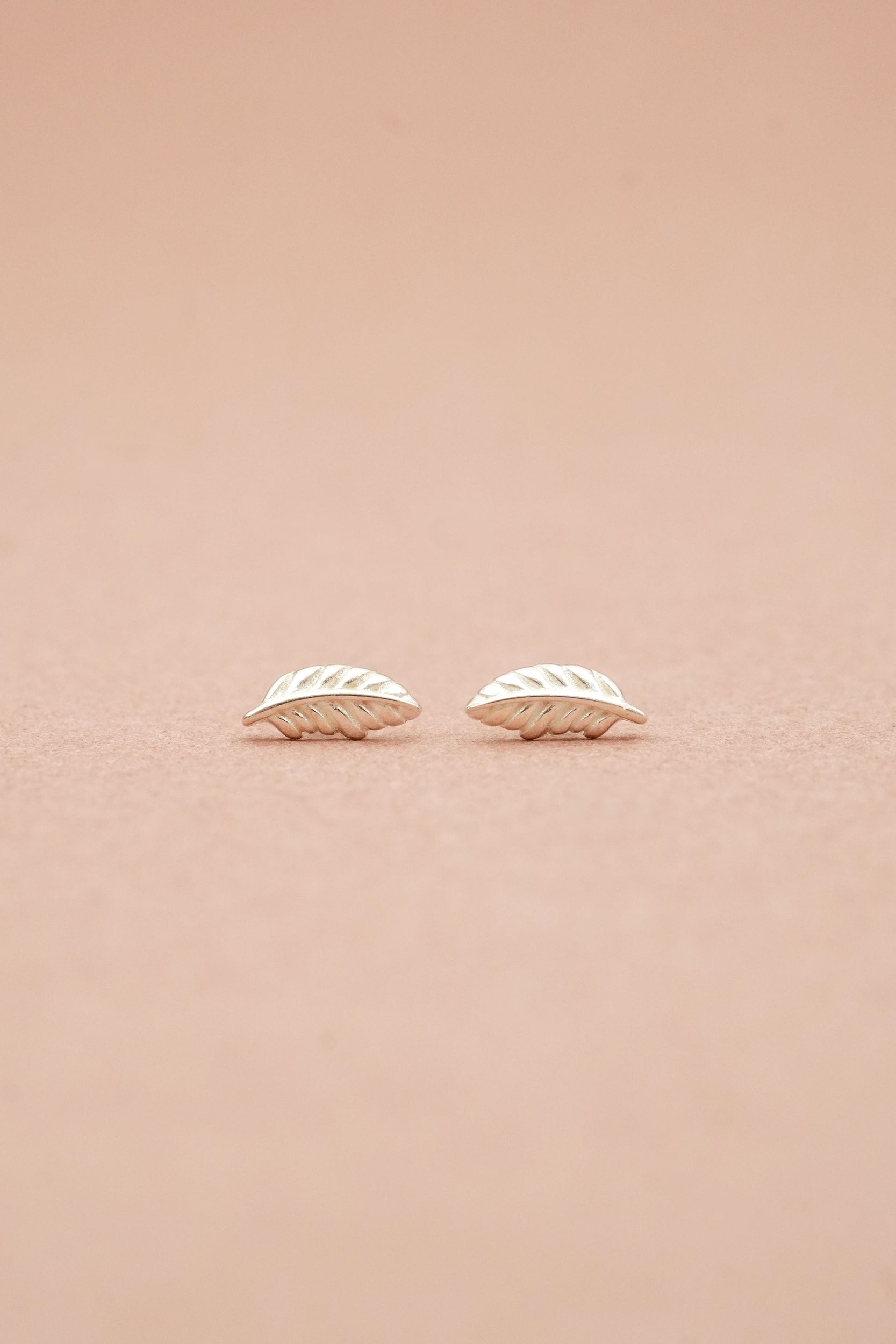 Trust The Path Feather Studs- Silver