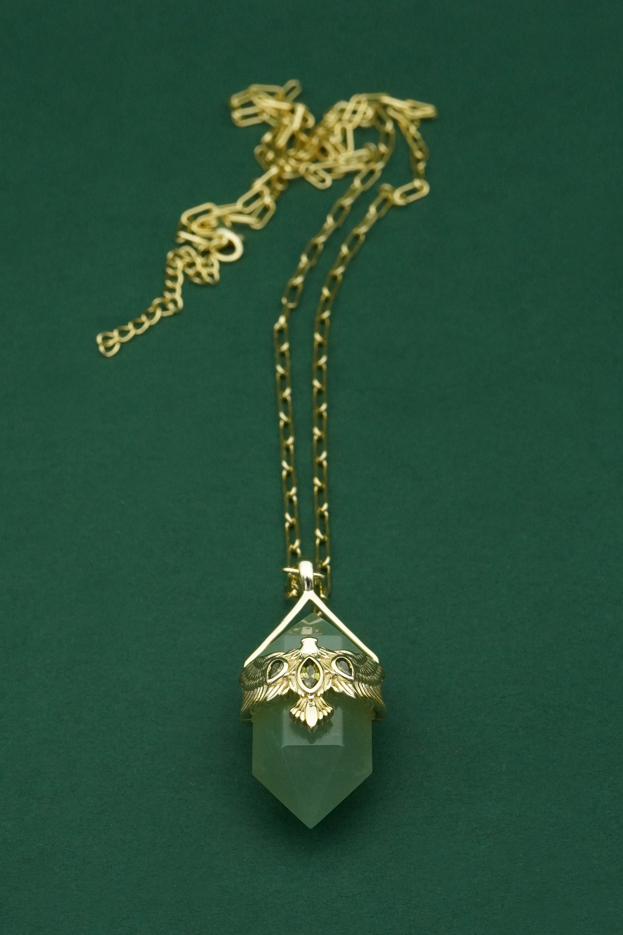 Jade Soar Necklace - Gold