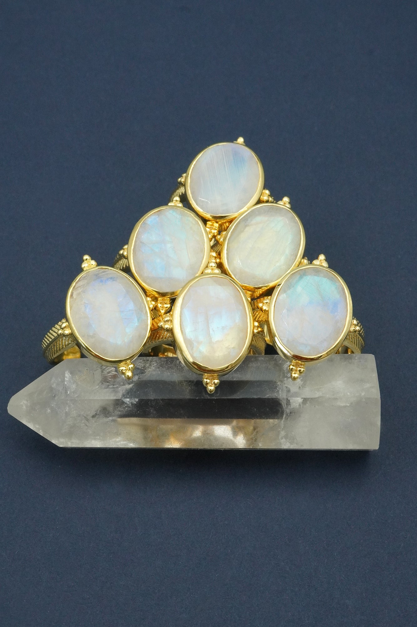 Guardian Angel Moonstone Ring - Gold