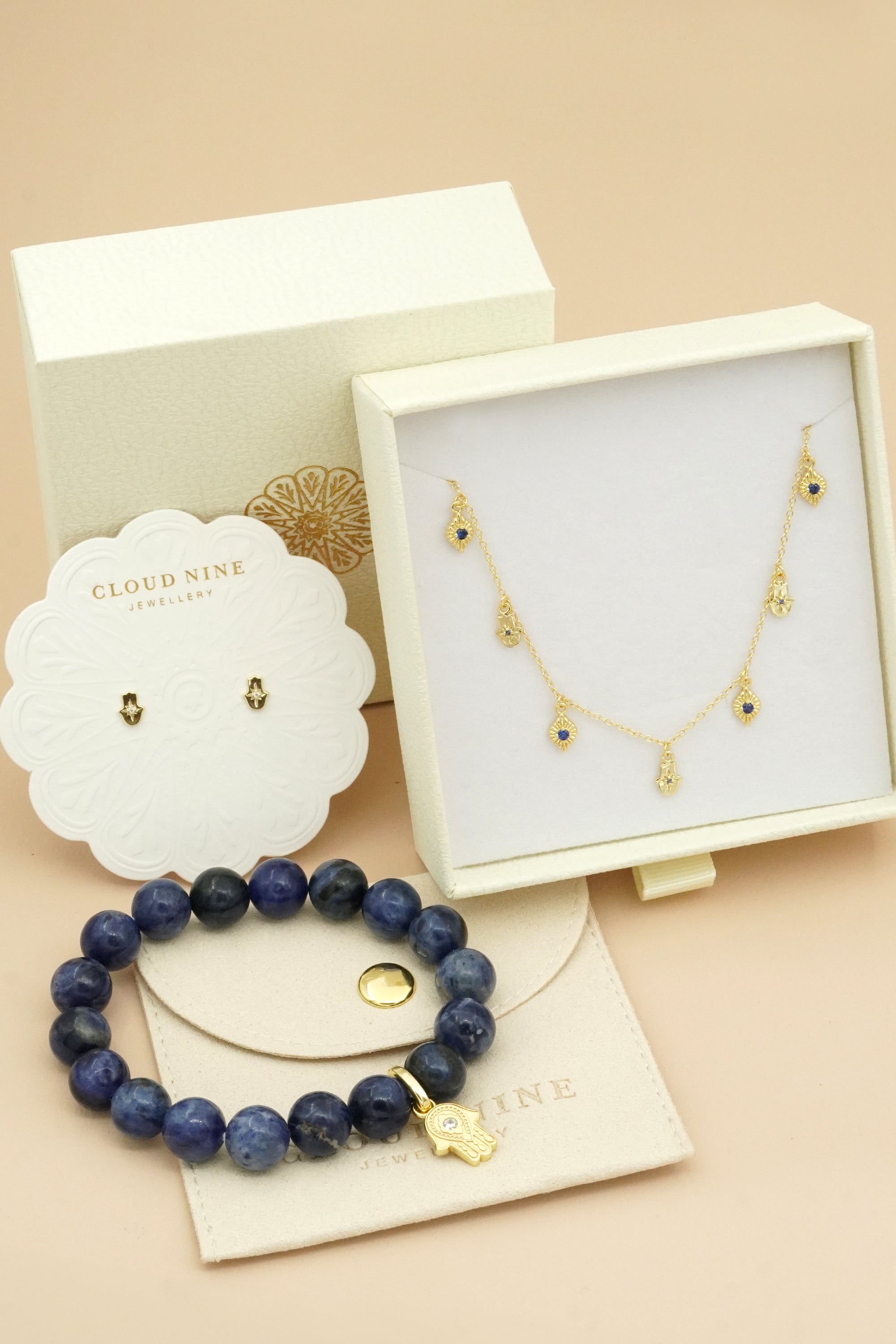 Hamsa Blessings Gift Set - Silver