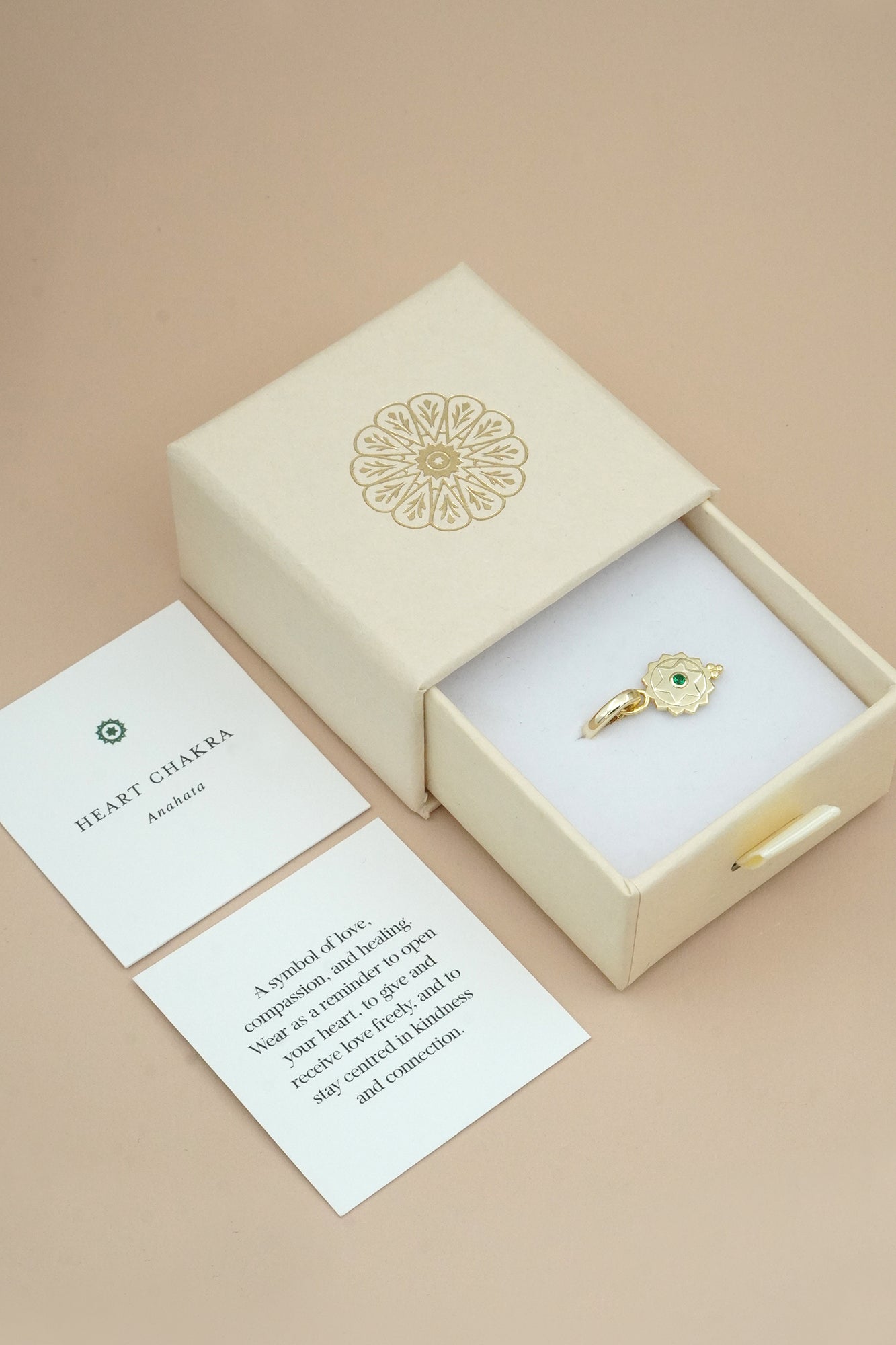 Heart Chakra Charm - Gold