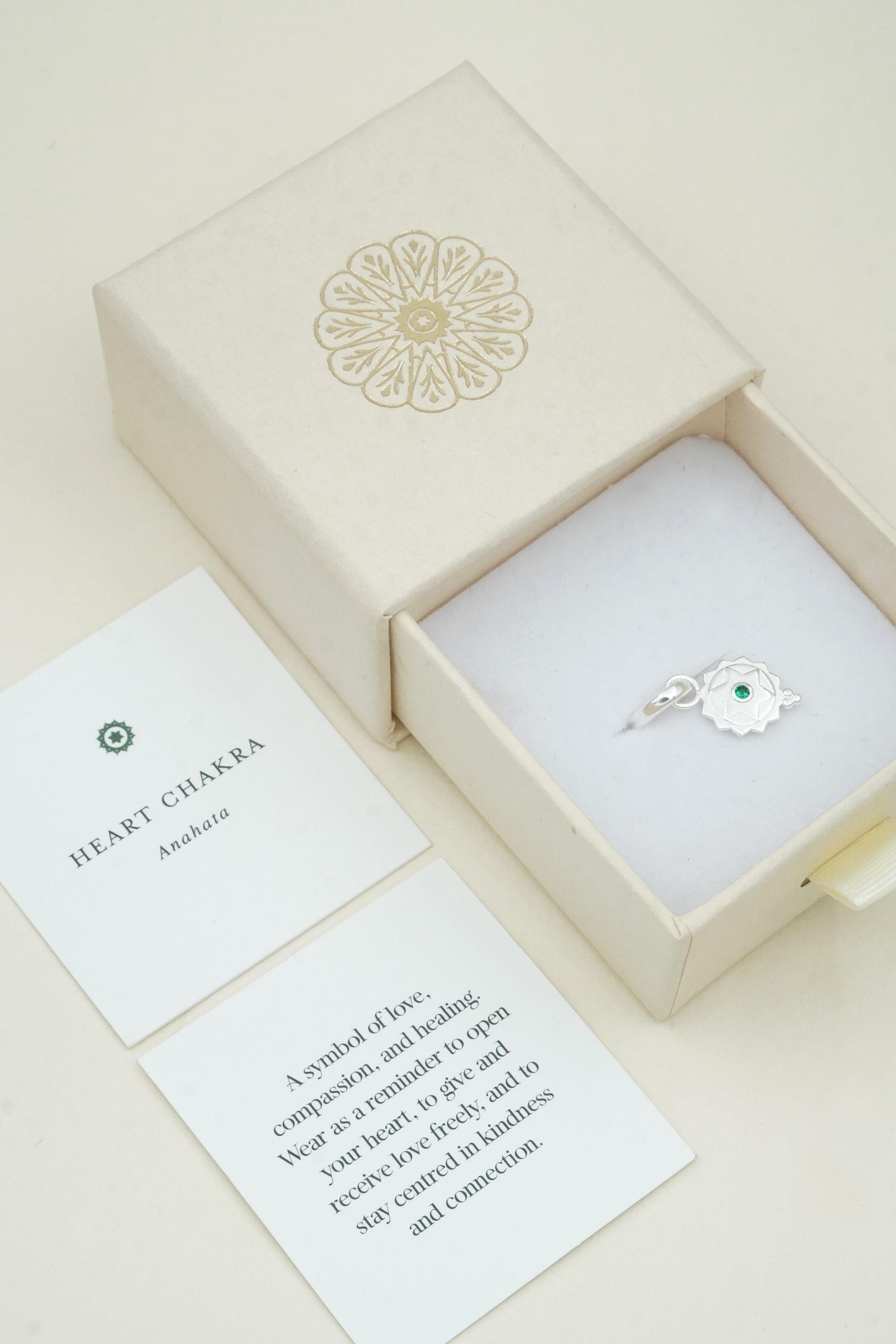 Heart Chakra Charm - Silver