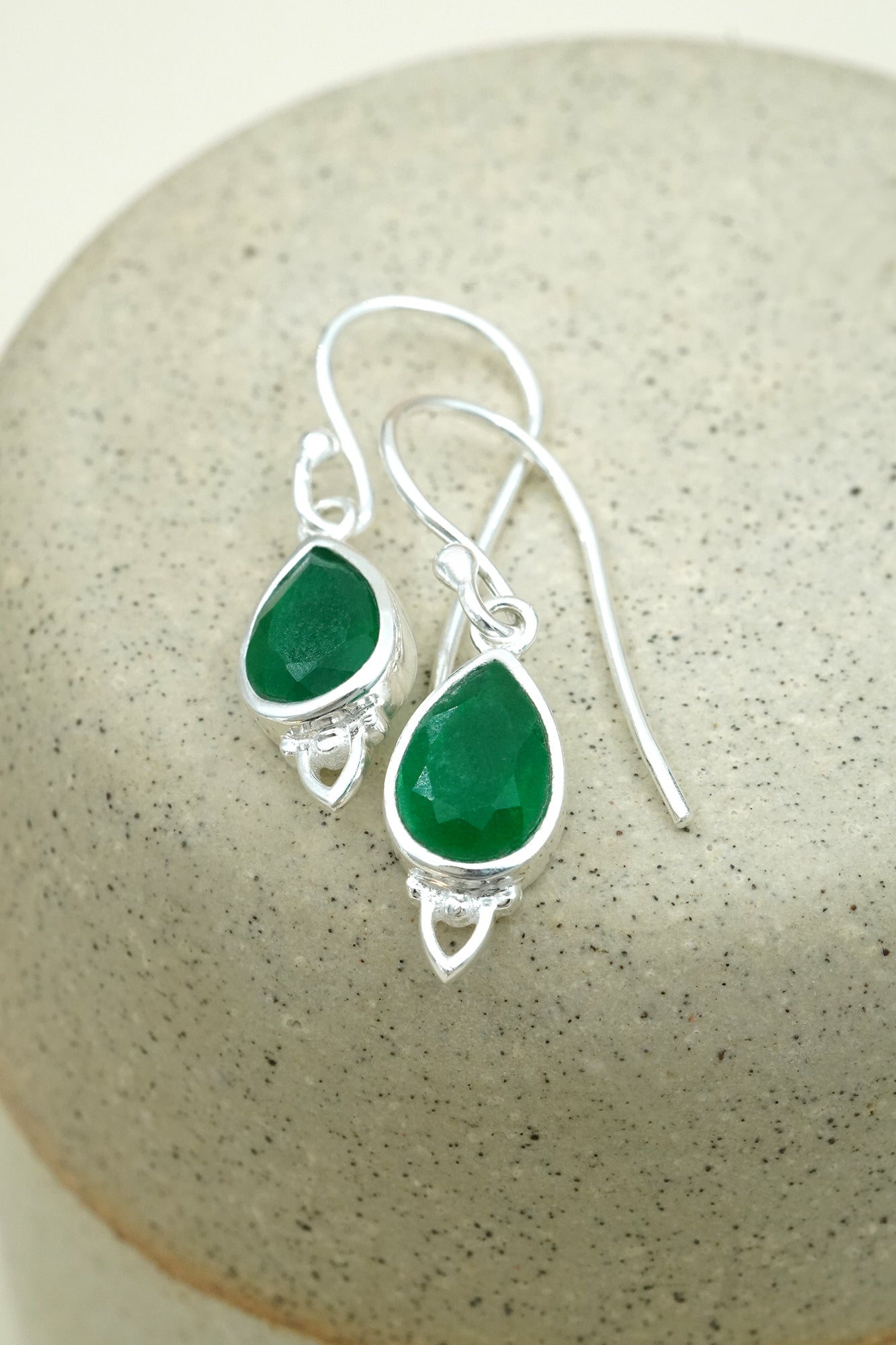 Heart Chakra Earrings Silver