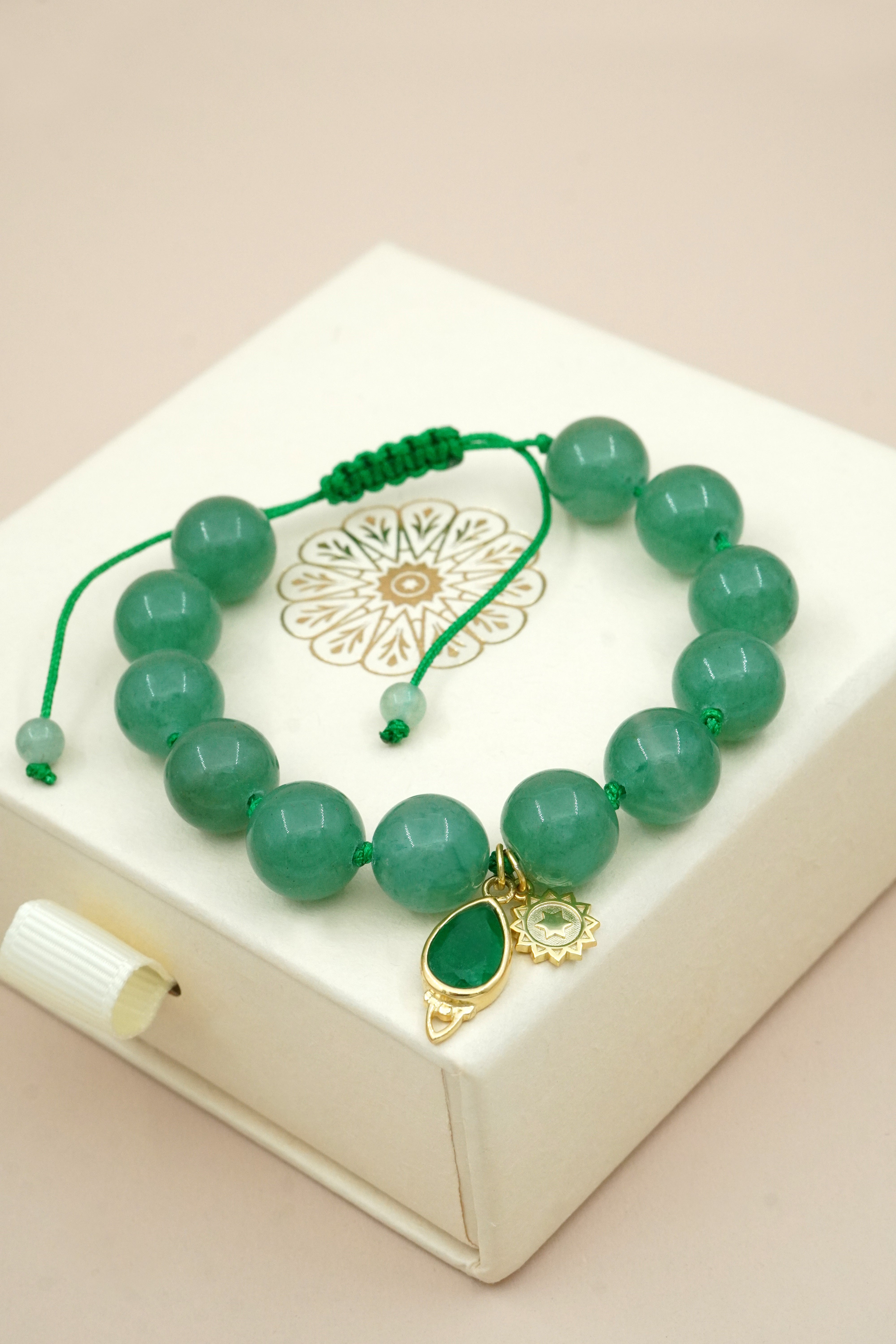 Heart Chakra Mala Bracelet - Gold