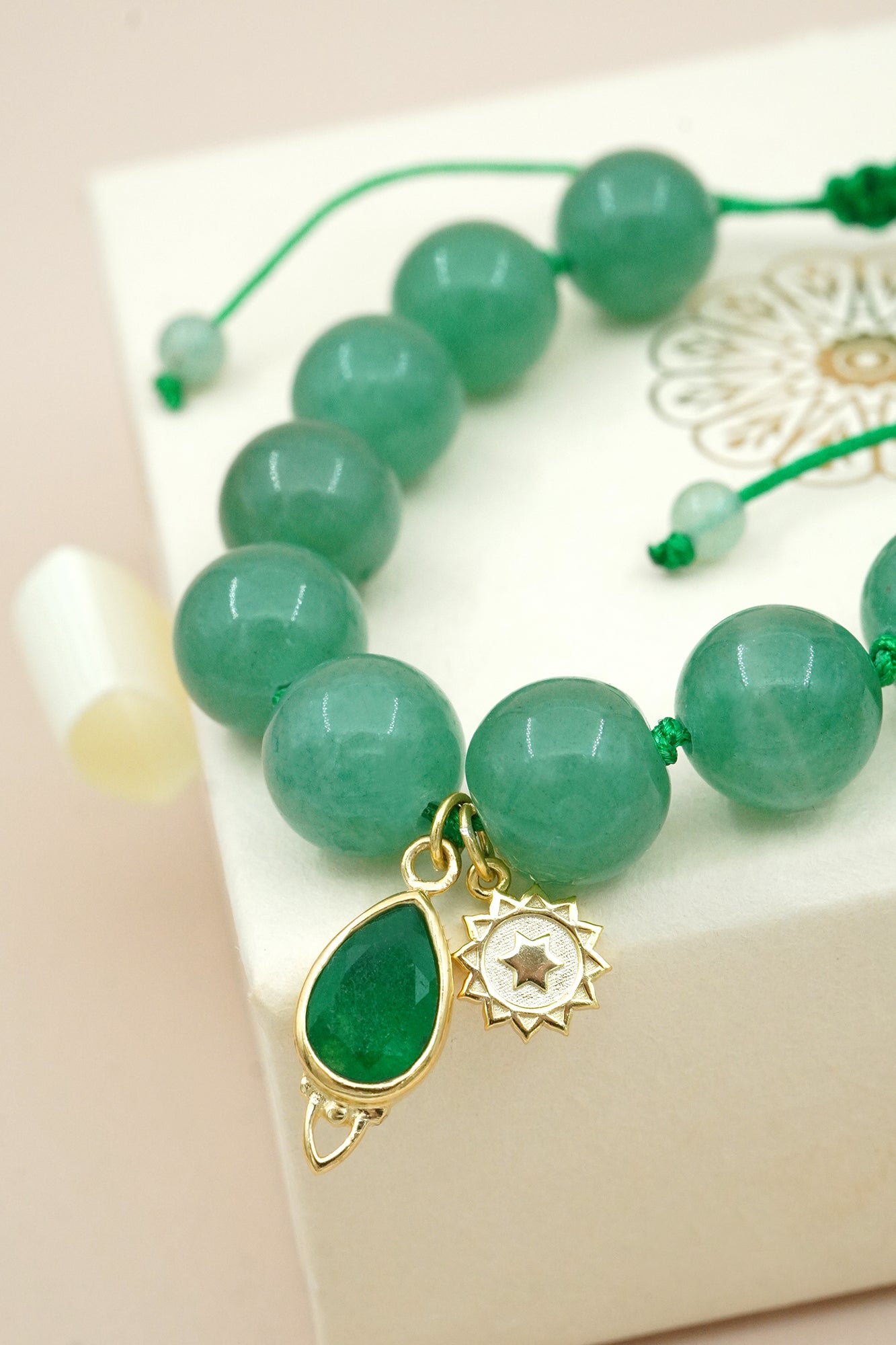 Heart Chakra Mala Bracelet - Gold