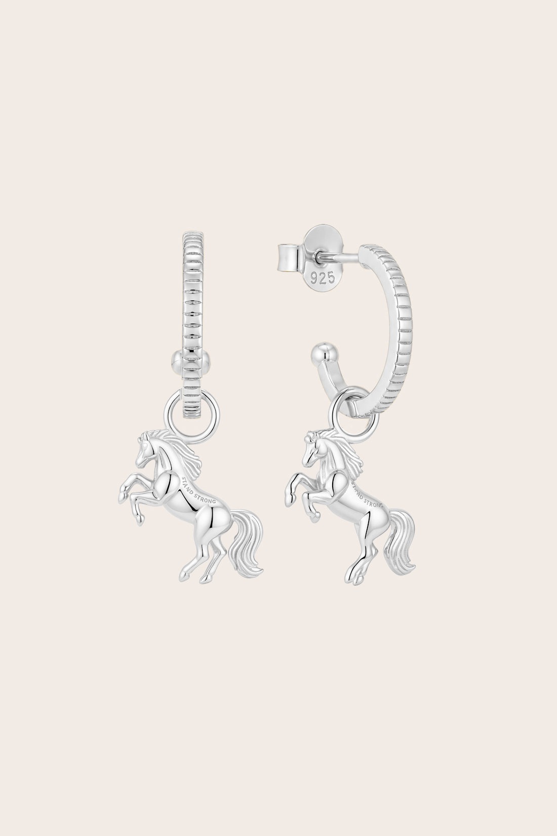Stand Strong Horse Hoops - Silver