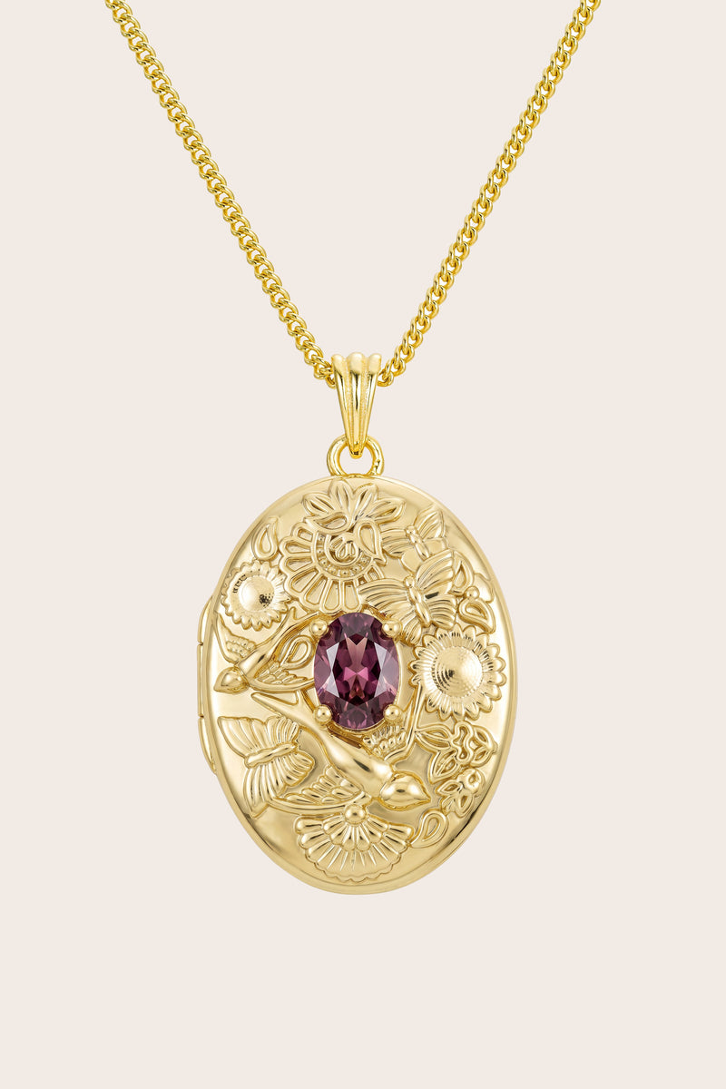 In Her Garden Locket - Gold