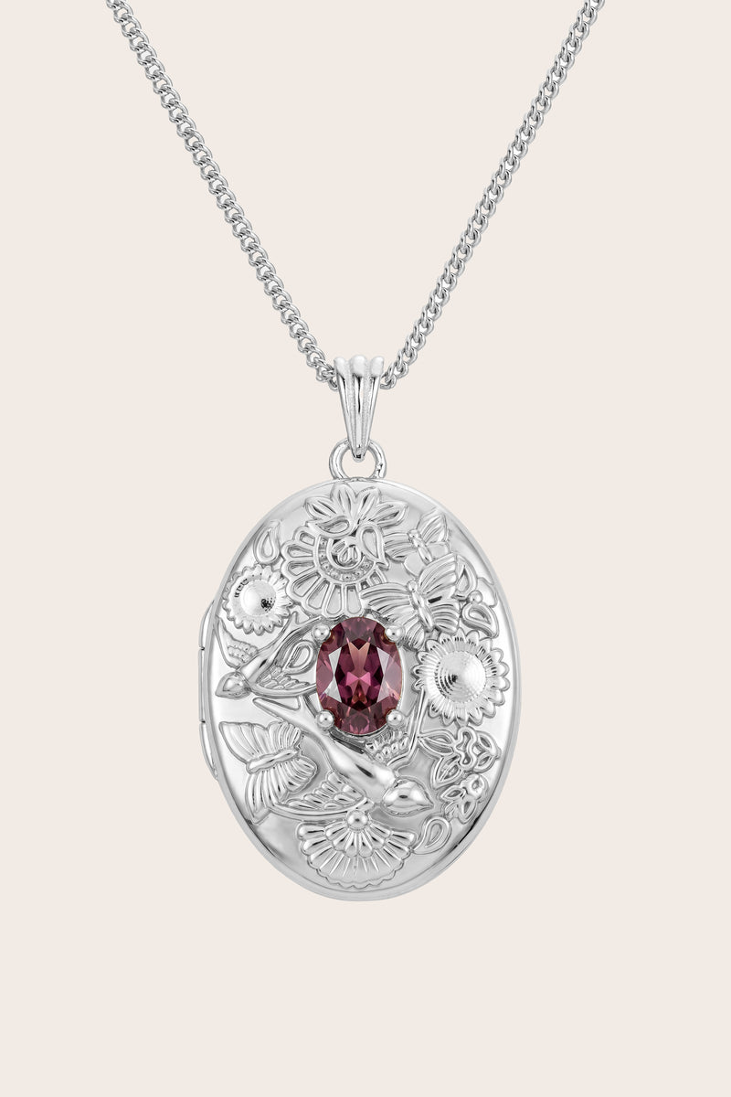 In Her Garden Locket - Silver