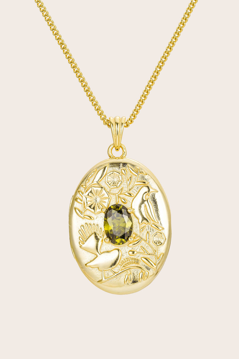 Wise Old Woods Locket - Gold