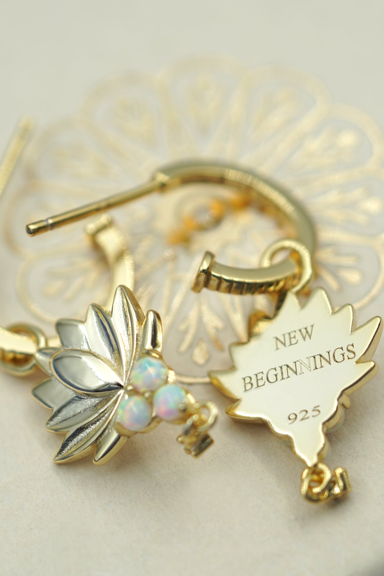 Lotus Hoops - Gold