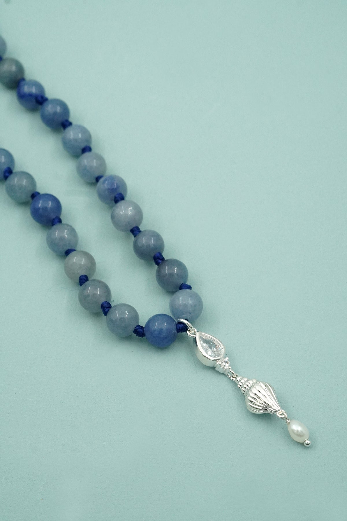 Silver Sea Goddess Mala Necklace
